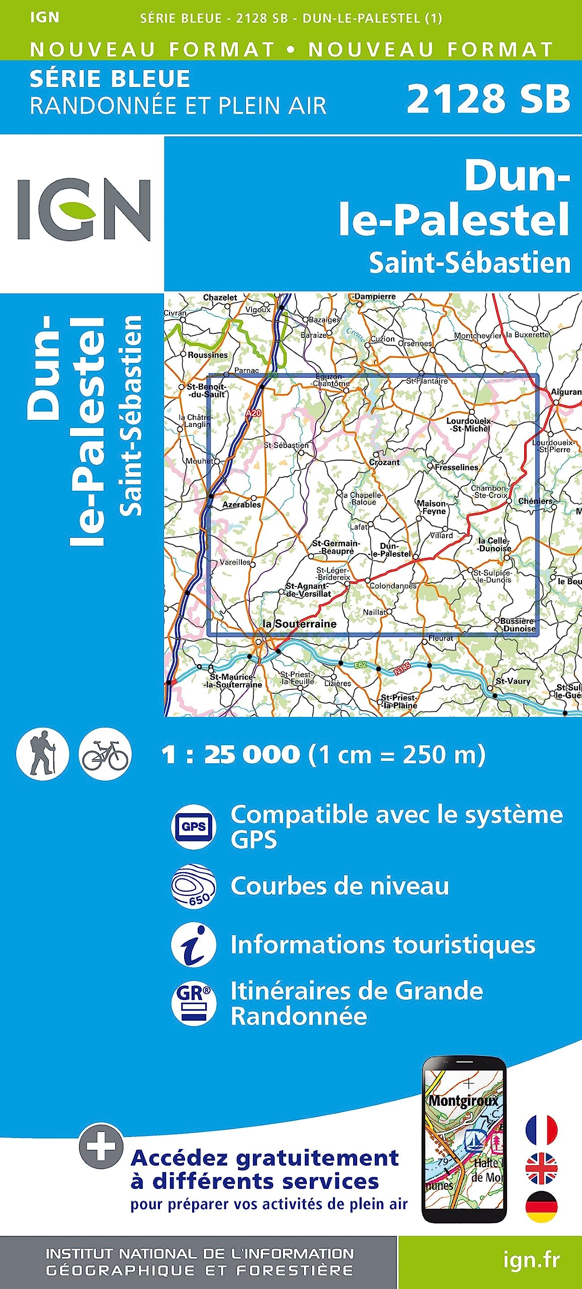 2128SB Dun-le-Palestel.Saint-Sébastien (Série Bleue, Band 2128) Leisure, Home & Garden