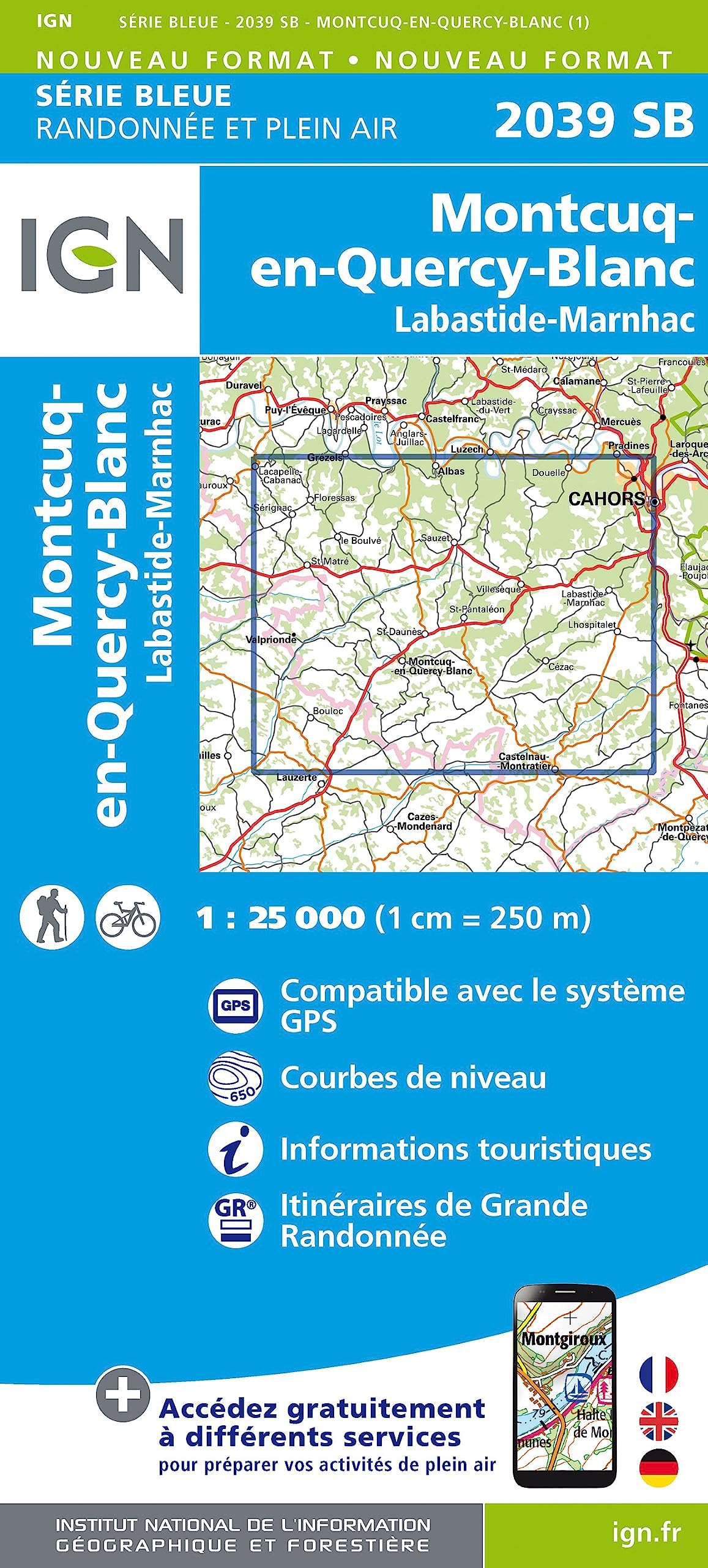 2039SB Cahors(ouest) labastide- marnhac montcuq-en-quercy-blanc book
