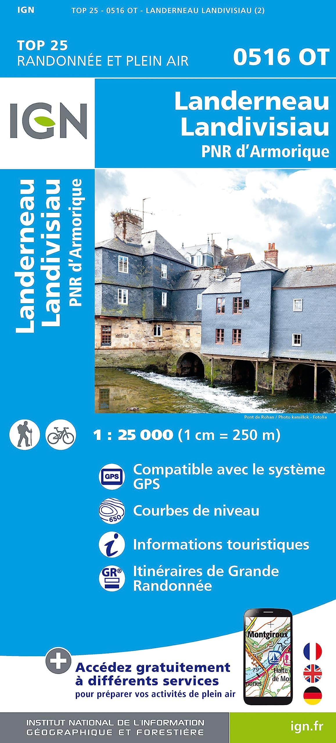 0516OT Landerneau.Landivisiau.PNR d'Armorique (TOP 25) Leisure, Home & Garden