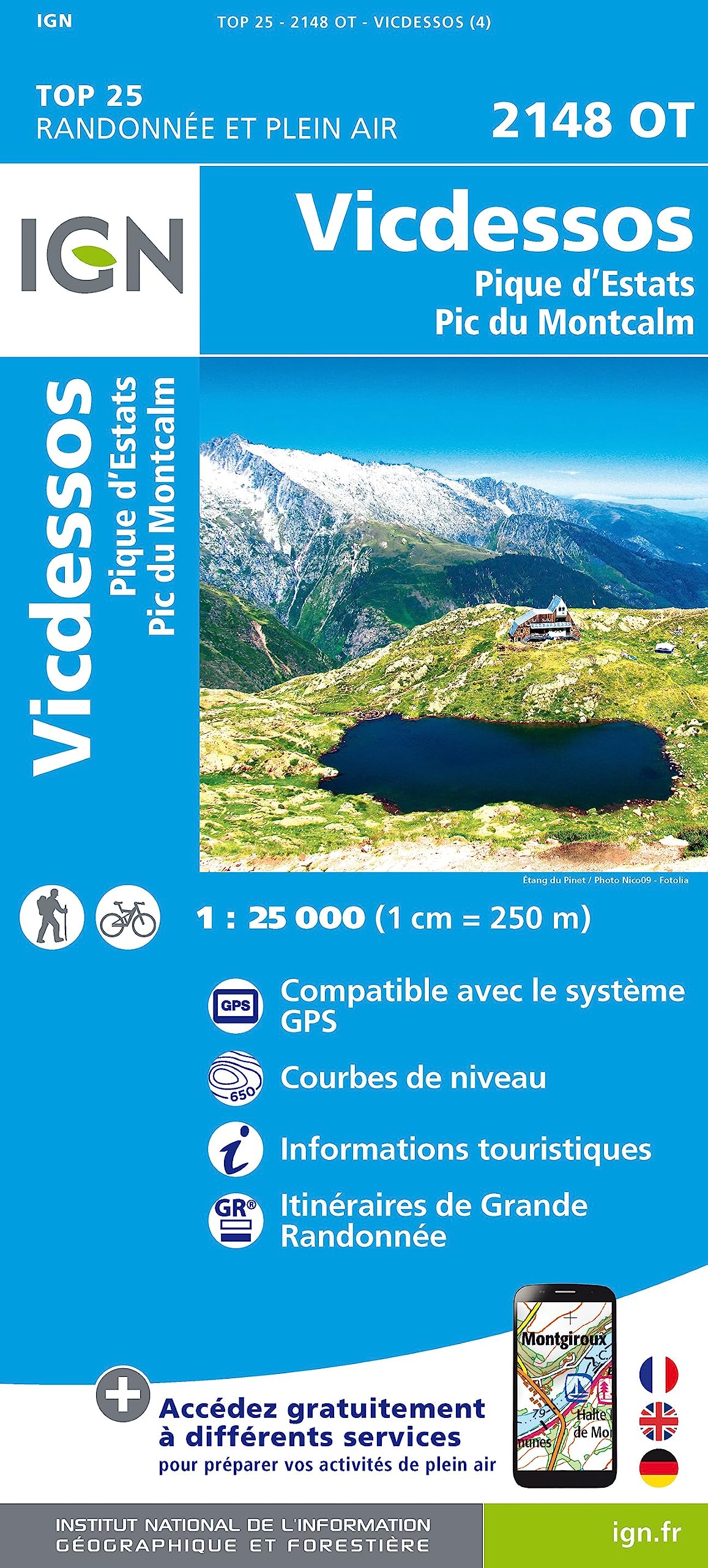 2148OT Vicdessos.Pique D'Estats Et Pic Du Montcalm (TOP 25) Leisure, Home & Garden