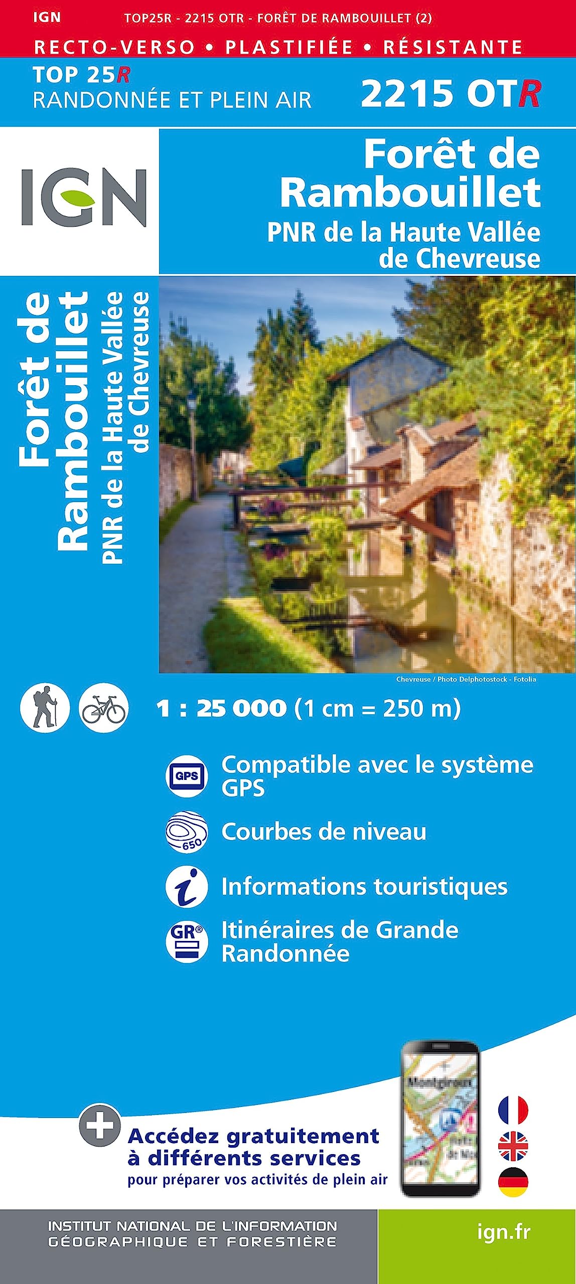 Forêt de Rambouillet / PNR Haute-Vallée de Chevreuse (2215OTR) (TOP 25R) Geology & Geography