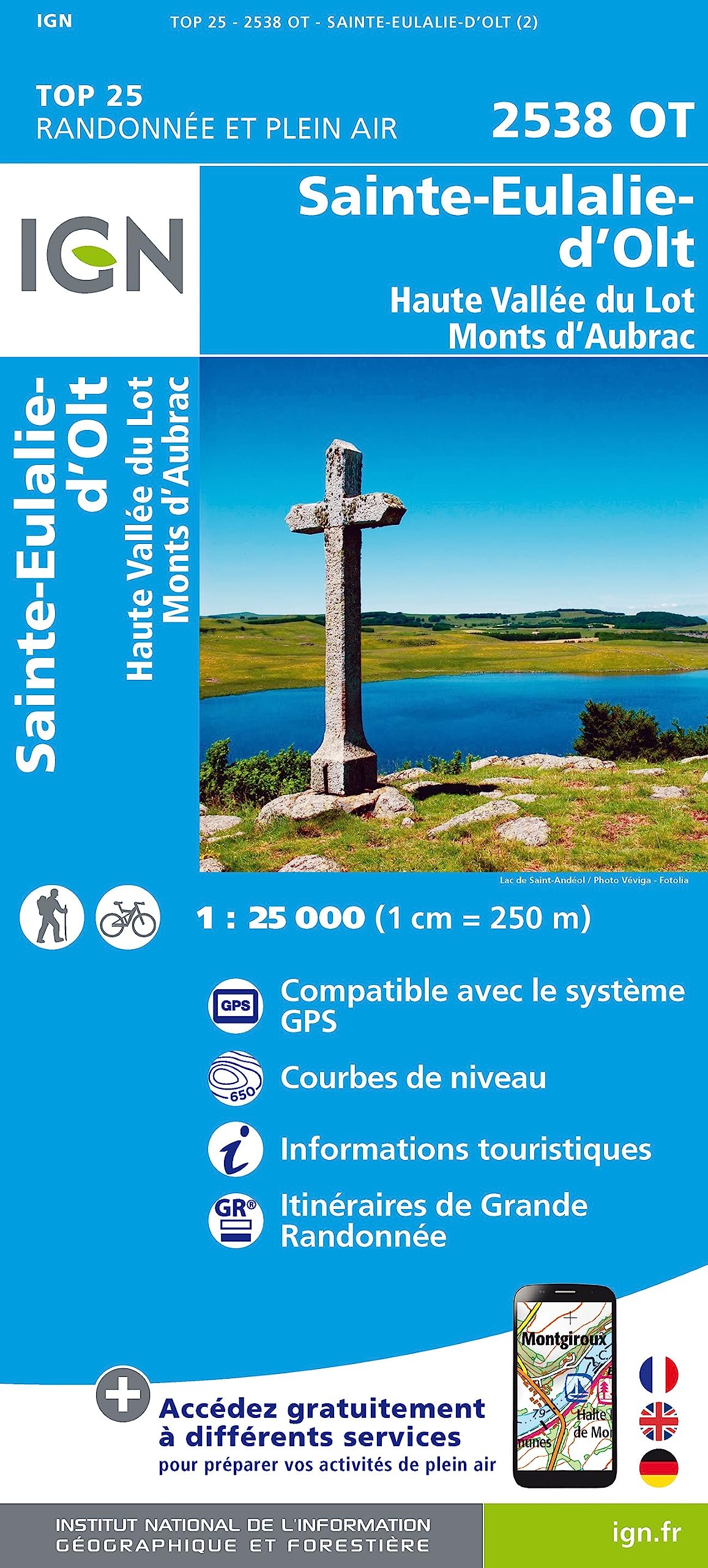 2538OT Ste eulalie d'olt, hte valle du lot, monts d'aubrac / recto book