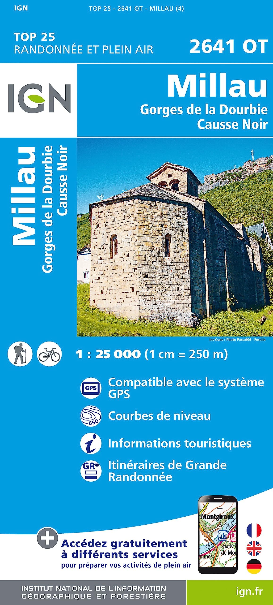 2641OT Millau Gorges de la Dourbie Causse Noir (TOP 25) Leisure, Home & Garden