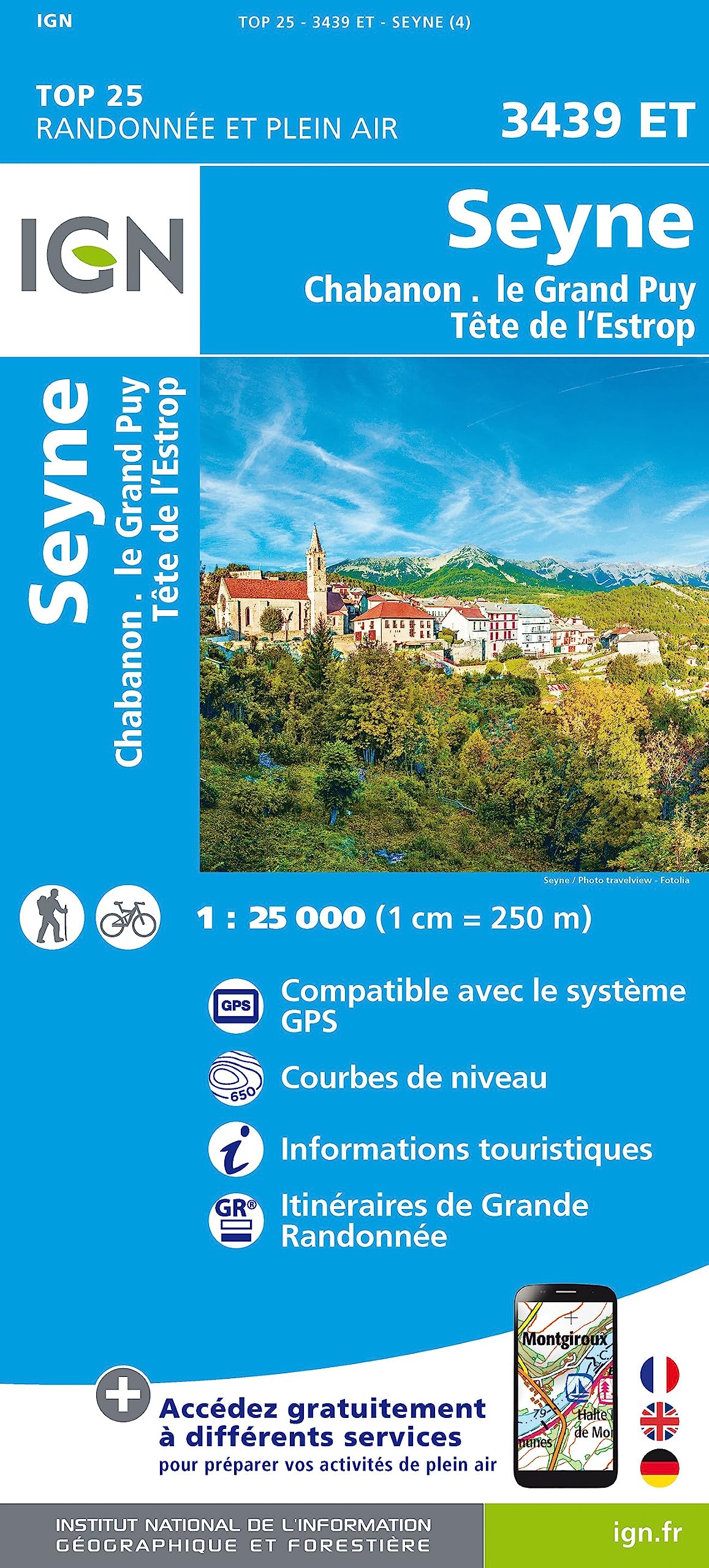Seyne.Chabanon.Grand Puy.tête de l'Estrop 1:25 000 Leisure, Home & Garden