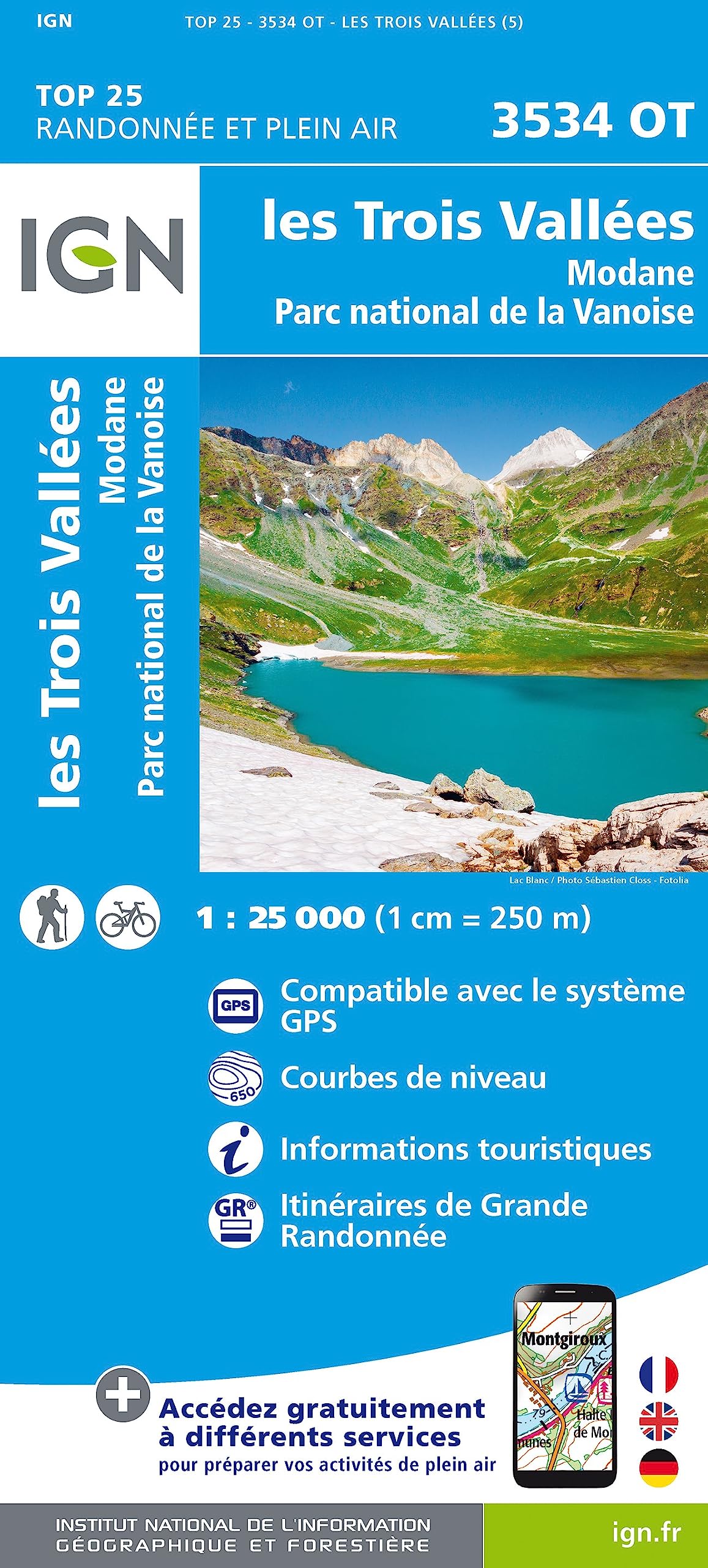les Trois Vallées. Modane. PN de La Vanoise 1:25 000 (TOP 25) Leisure, Home & Garden