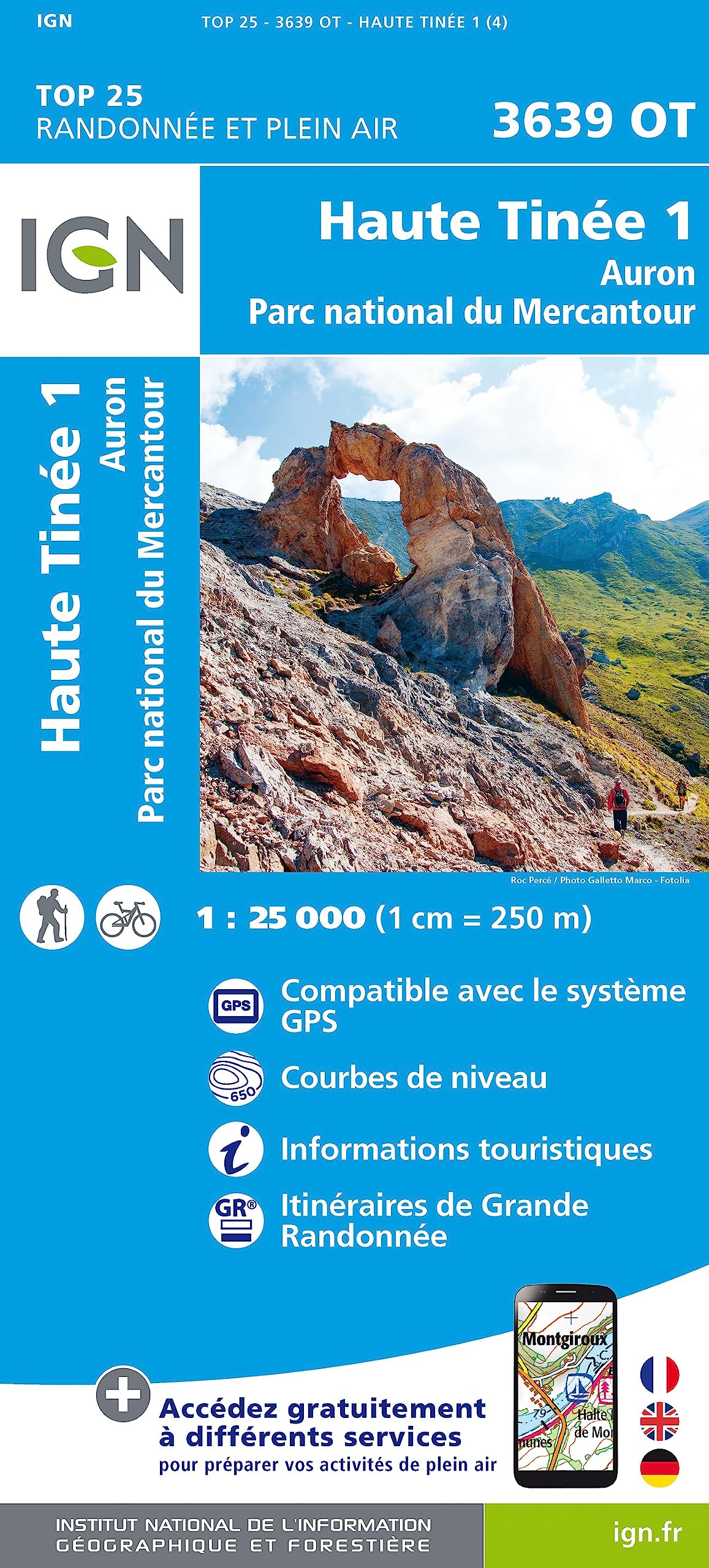 Haute Tinée 1 Auron Parc National du Mercantour 1:25 000 book