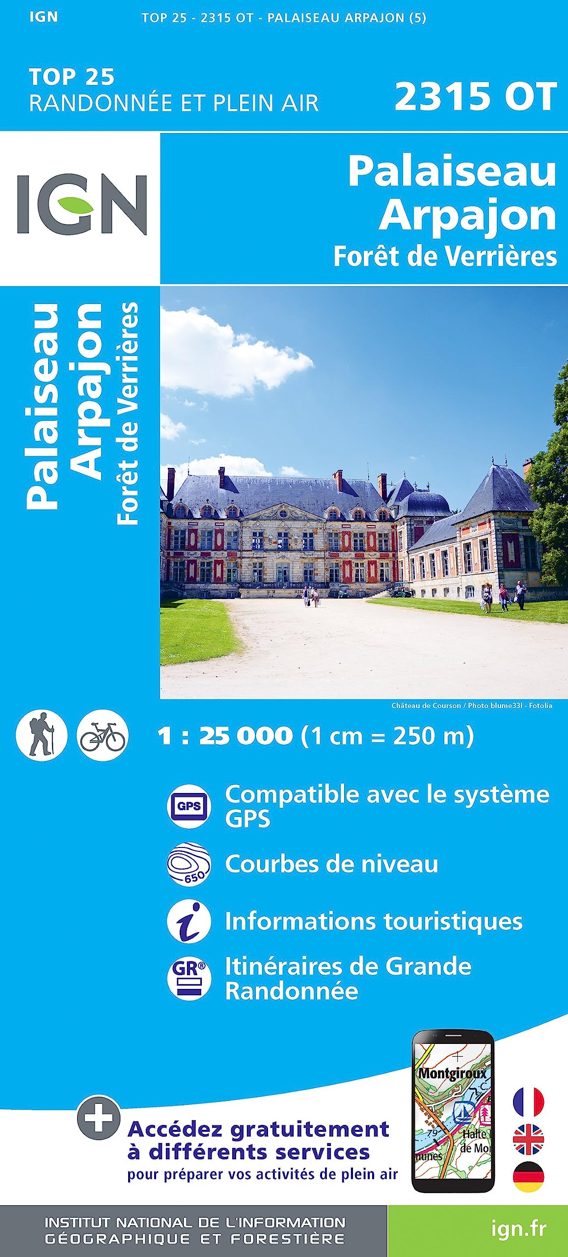 Palaiseau.Arpajon.Frêt de Verrières 1:25 000 Leisure, Home & Garden