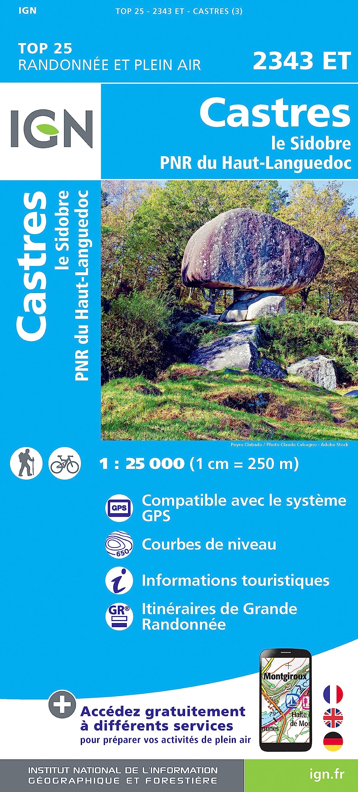 2343ET Castres.le Sidobre.PNR du Haut Languedoc (TOP 25) Leisure, Home & Garden