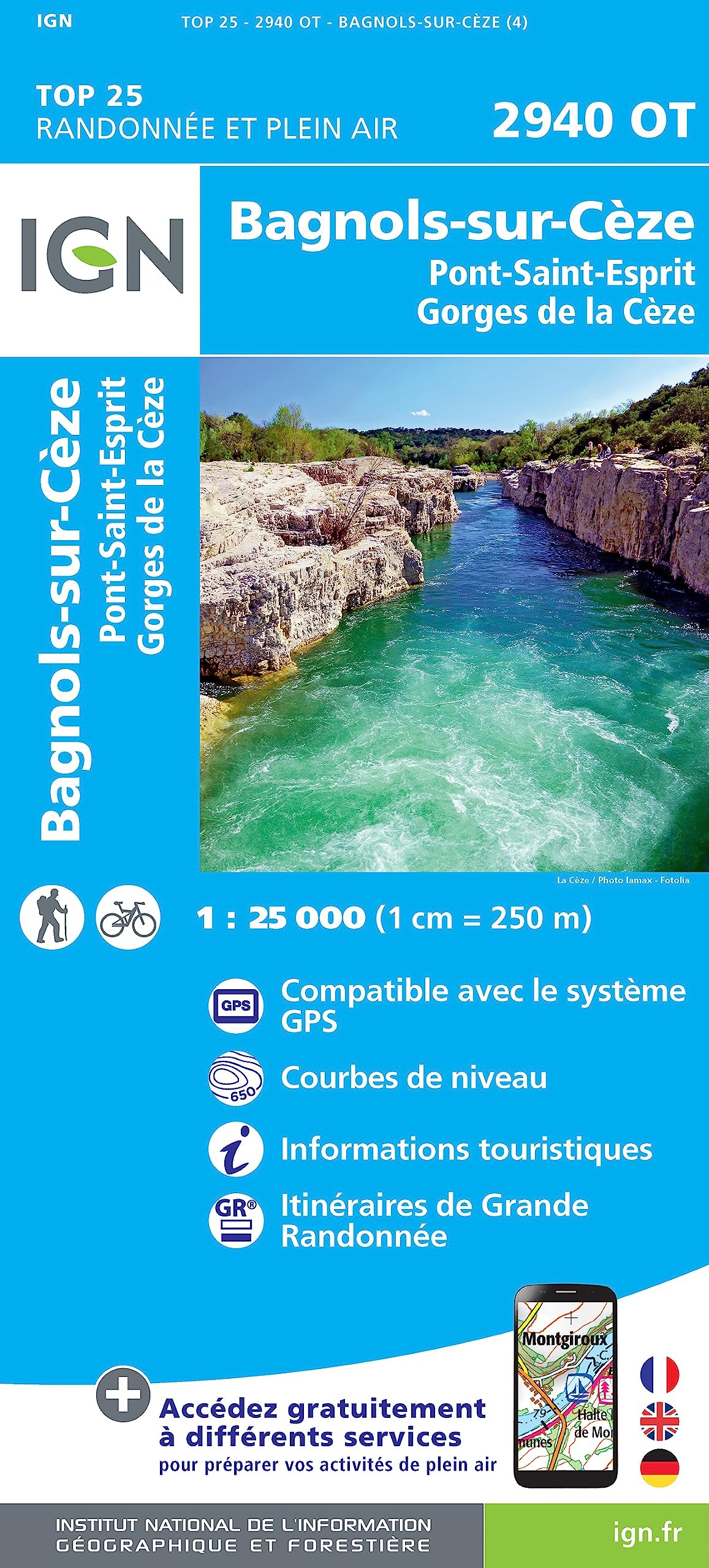 2940OT Bagnols-sur-Cèze.Pont-St-Esprit..Forêts de Valbonne et de Méjannes (TOP 25) Leisure, Home & Garden