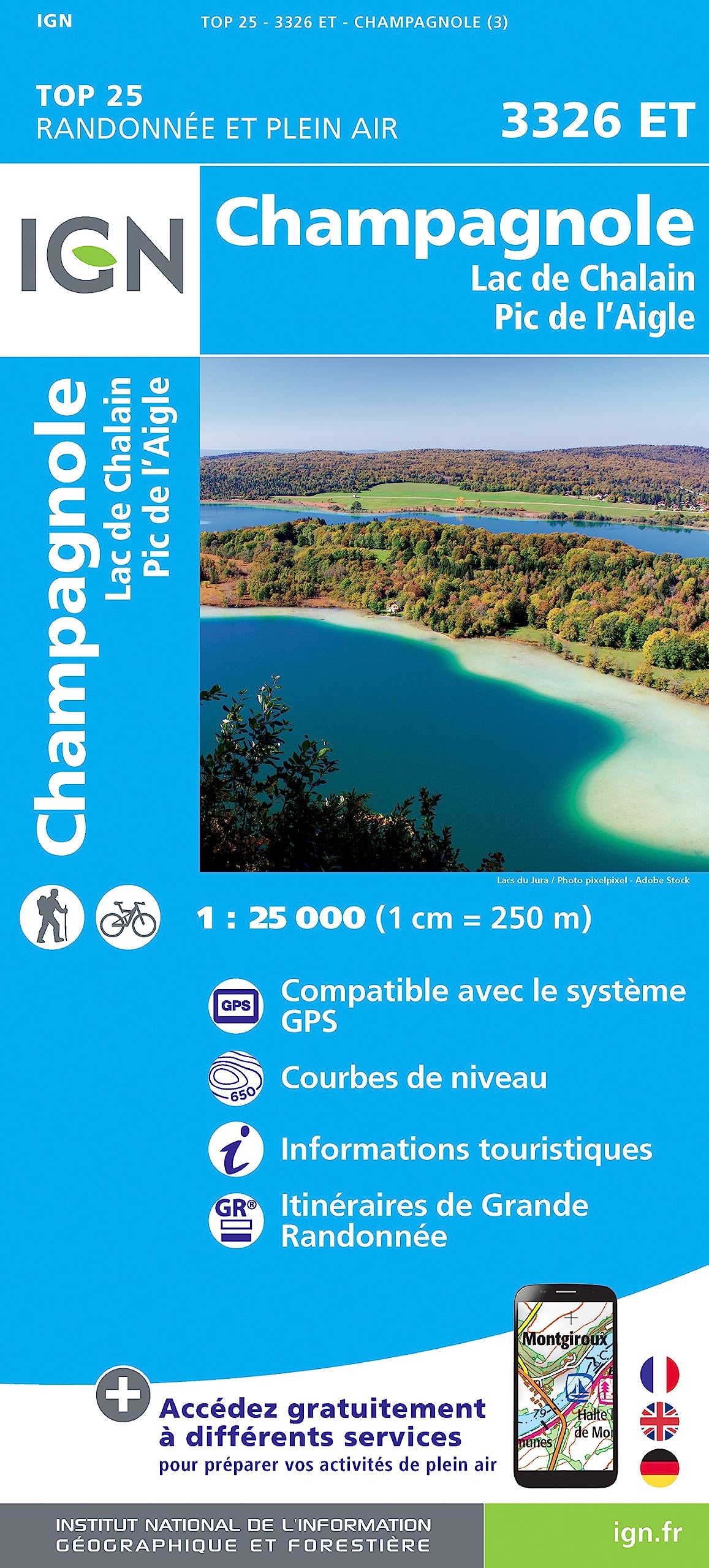 3326ET Champagnole.Lac de Chalain.Pic de l'Aigle (TOP 25) Leisure, Home & Garden