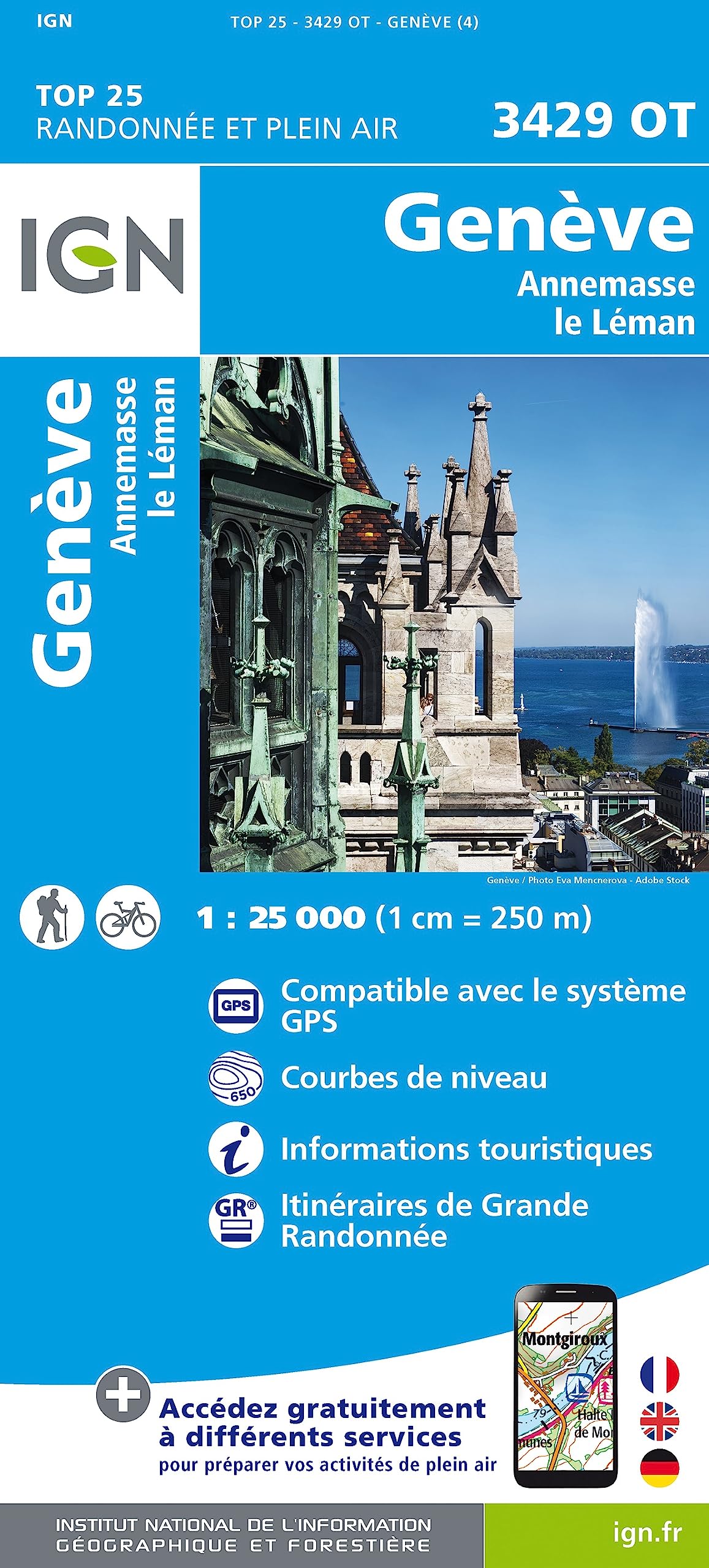 Genève.Annemasse.le Léman 1:25 000 book