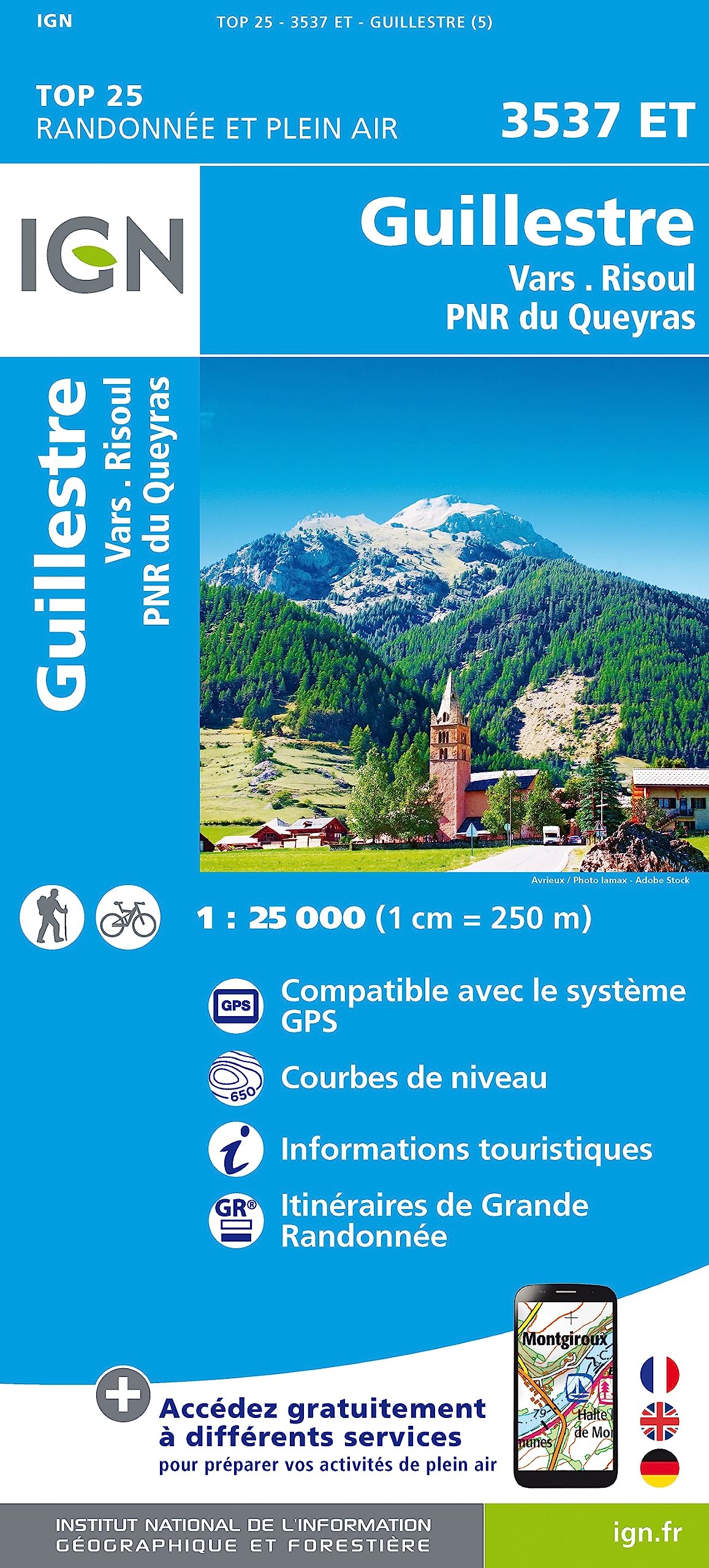 Guillestre. Vars. Risoul. Parc National du Queyras 1 : 25 000 (TOP 25) Leisure, Home & Garden