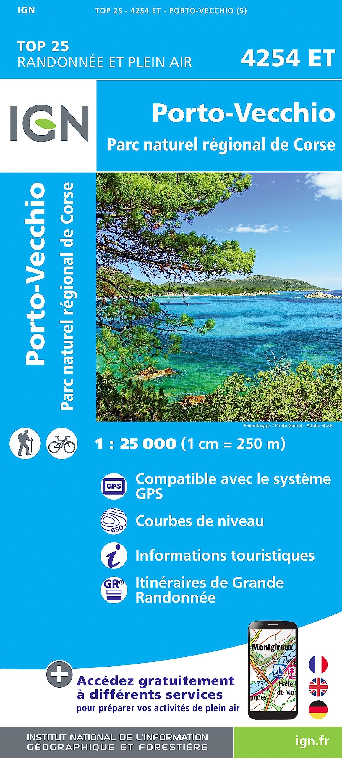 Porto Vecchio Parc National de Corse 1 : 25 000 Leisure, Home & Garden