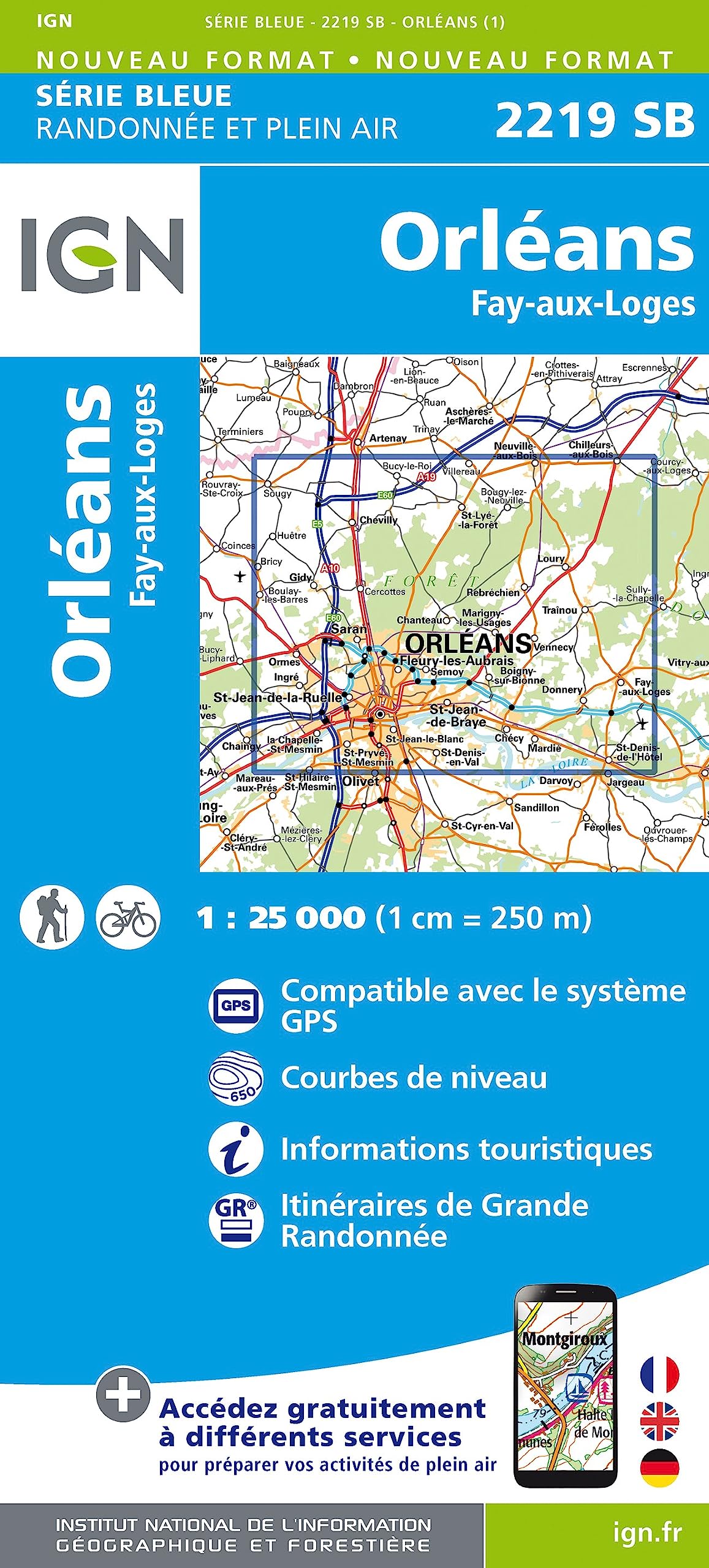 Orléans Jargeau 1:25 000 Leisure, Home & Garden