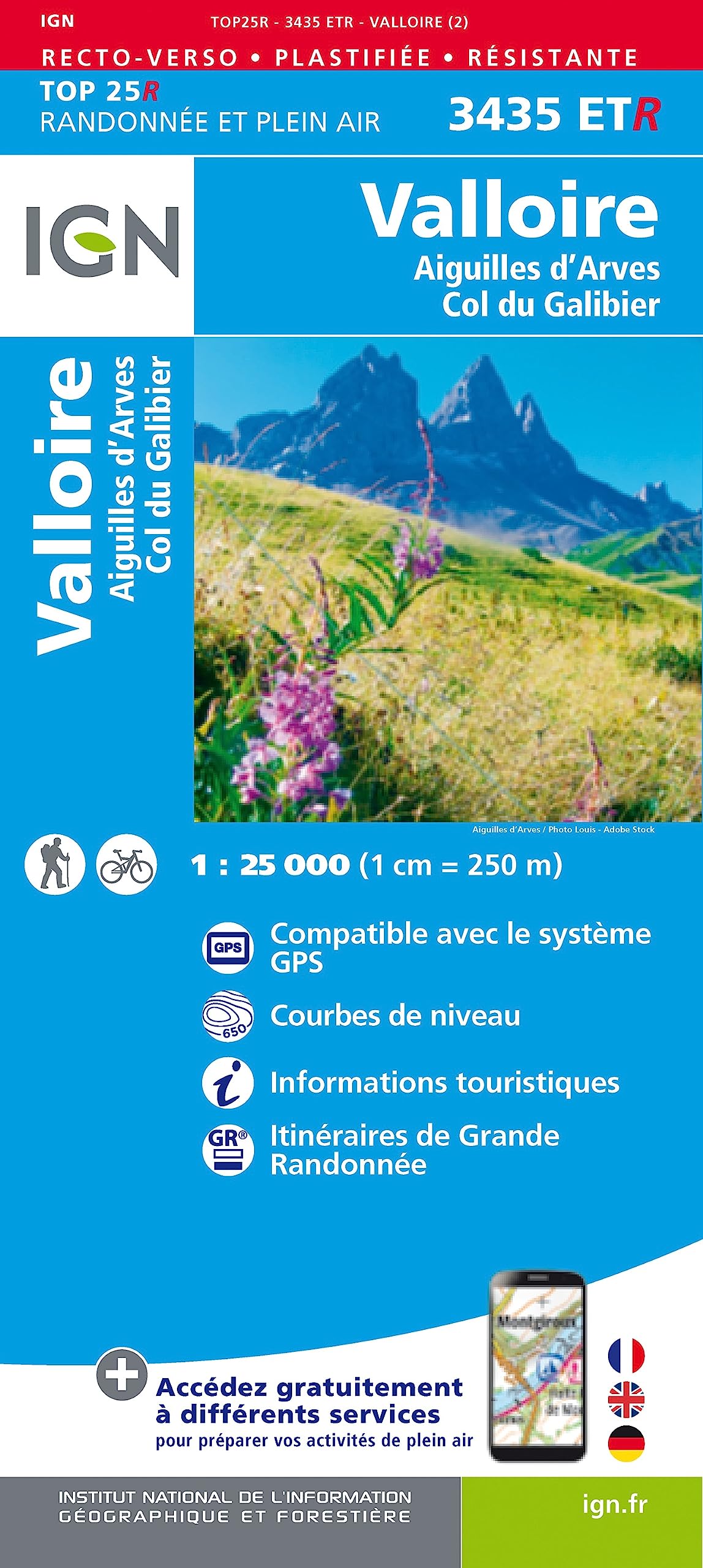 Valloire / Aiguilles d'Arves / Col du Galibier (3435ETR) (TOP 25R) Geology & Geography