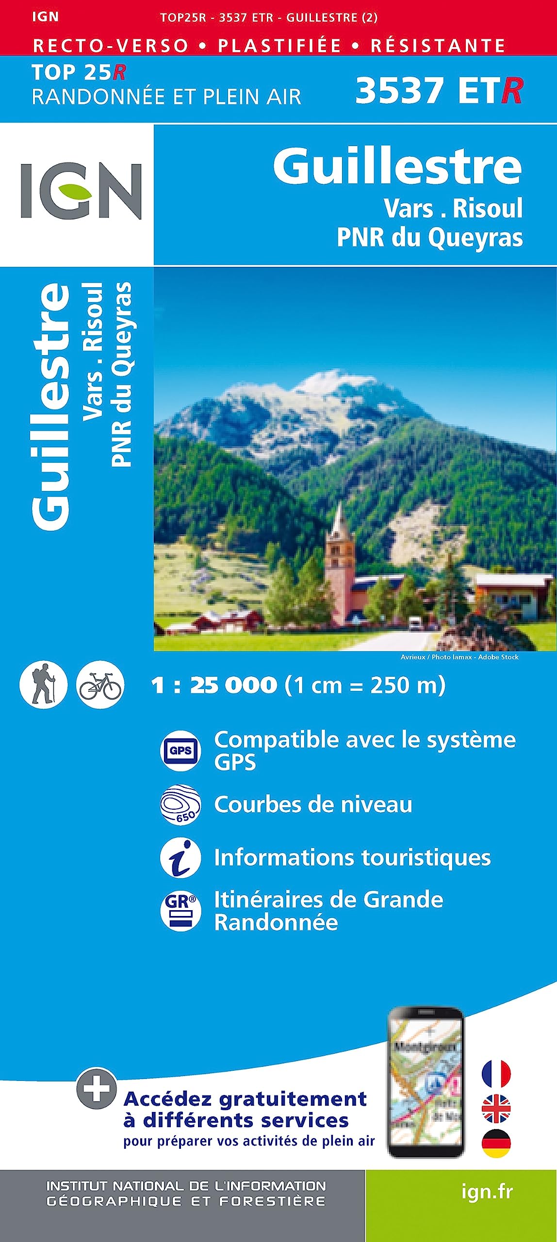 Guillestre / Vars Risoul / PNR du Queyras (3537ETR) (TOP 25R) Geology & Geography