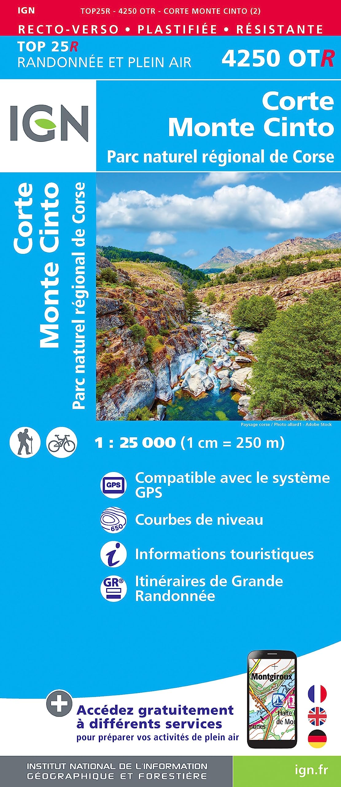 4250OTR Corte Monte Cinto Parc National de Corse: wasserfest (TOP 25R) Leisure, Home & Garden