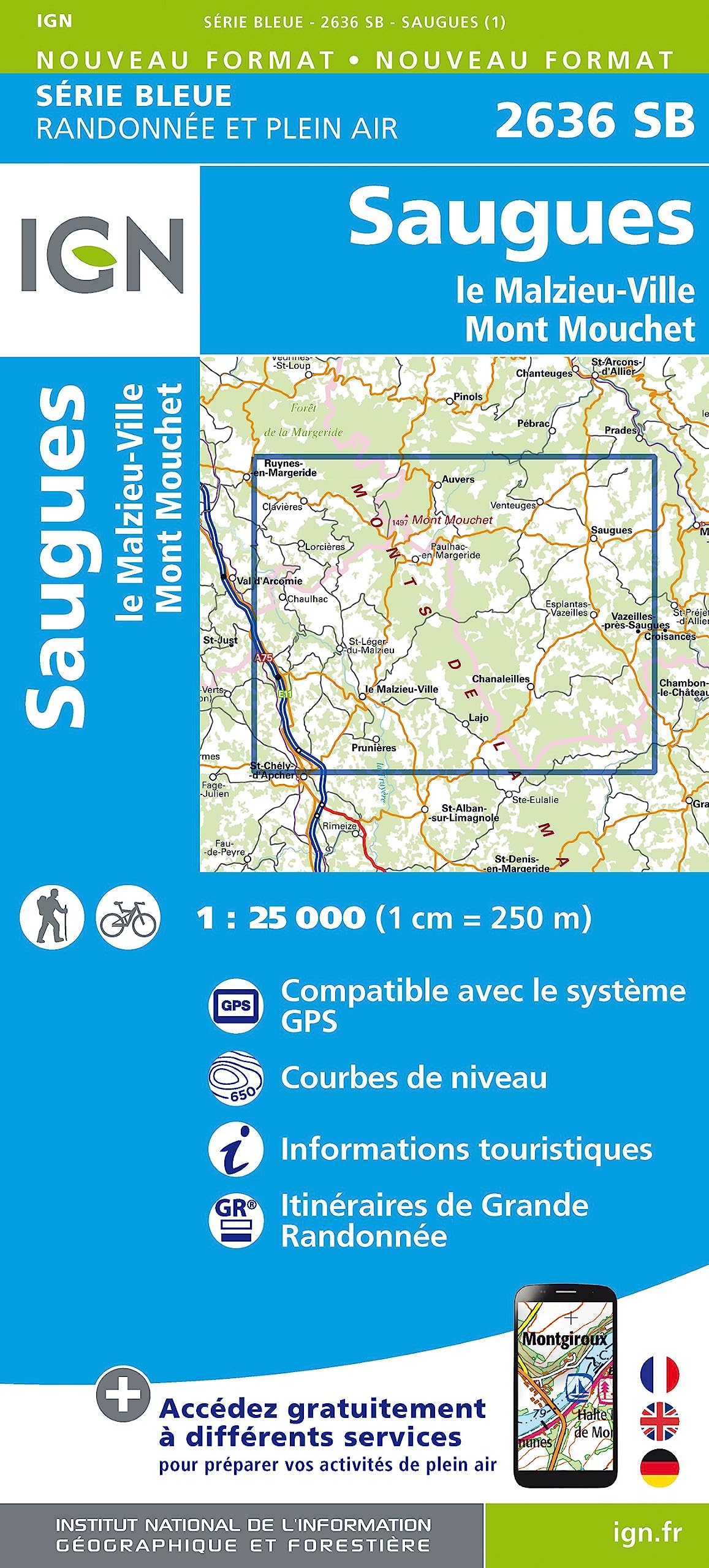 2636SB Saugues le malzieu-ville mont mouchet book