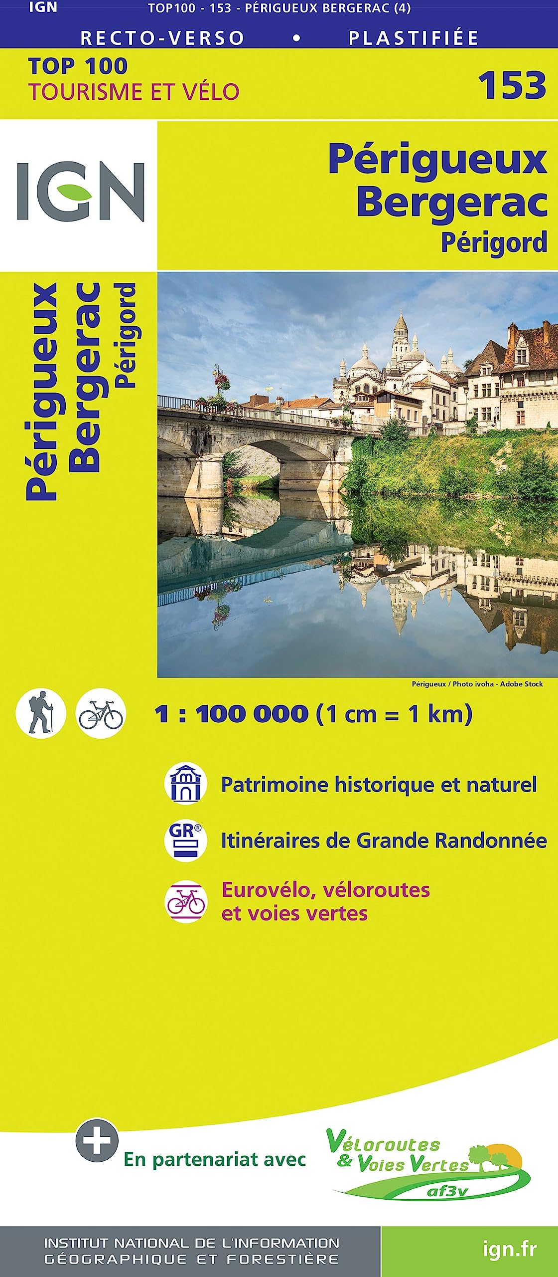 Périgueux Bergerac 1:100 000: IGN Cartes Top 100 - Straßenkarte Leisure, Home & Garden