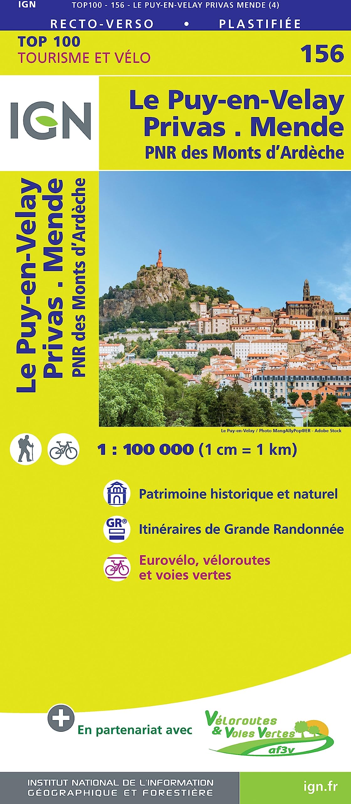 SK 156 Le Puy-en-Velay.Privas.Mende: IGN Cartes Top 100 - Straßenkarte Leisure, Home & Garden