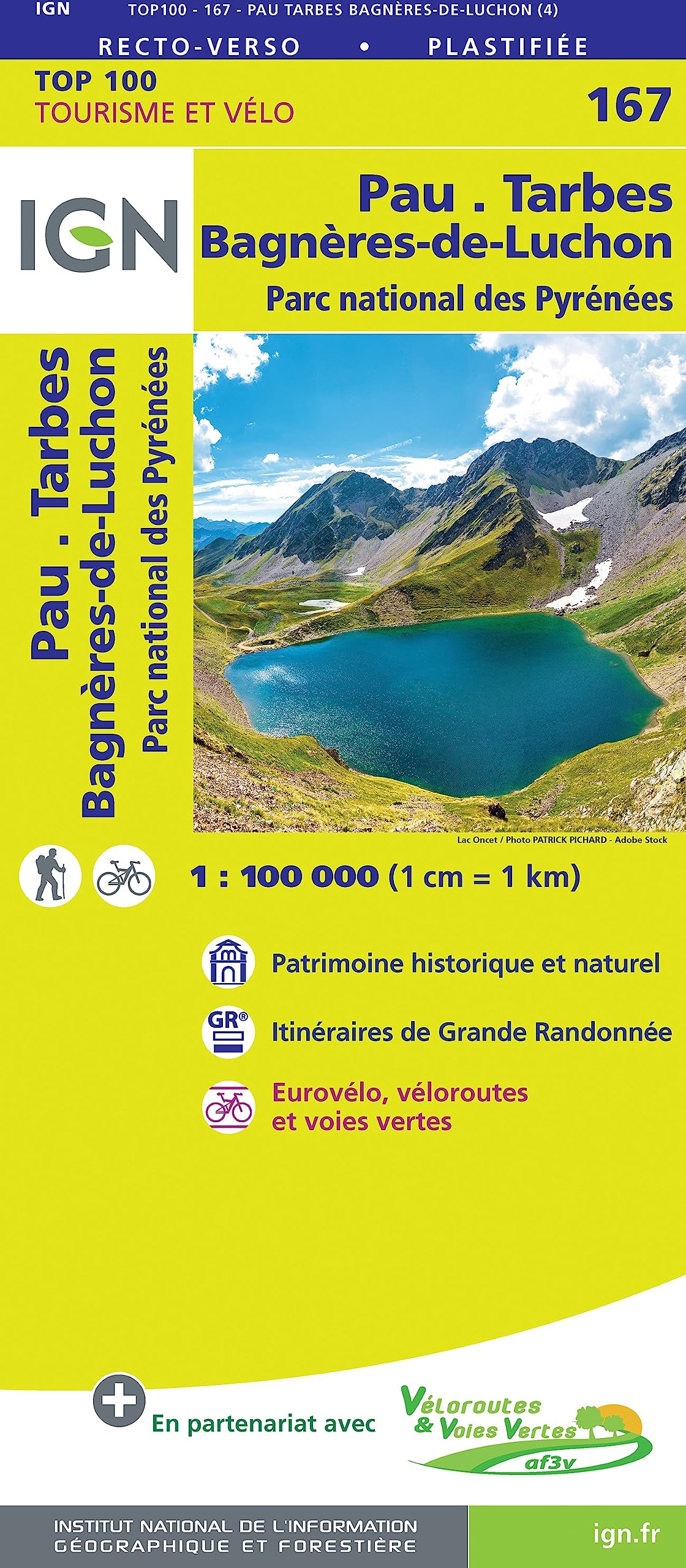 Pau.Tarbes.Bagnères-de-Luchon 1:100 000 Leisure, Home & Garden