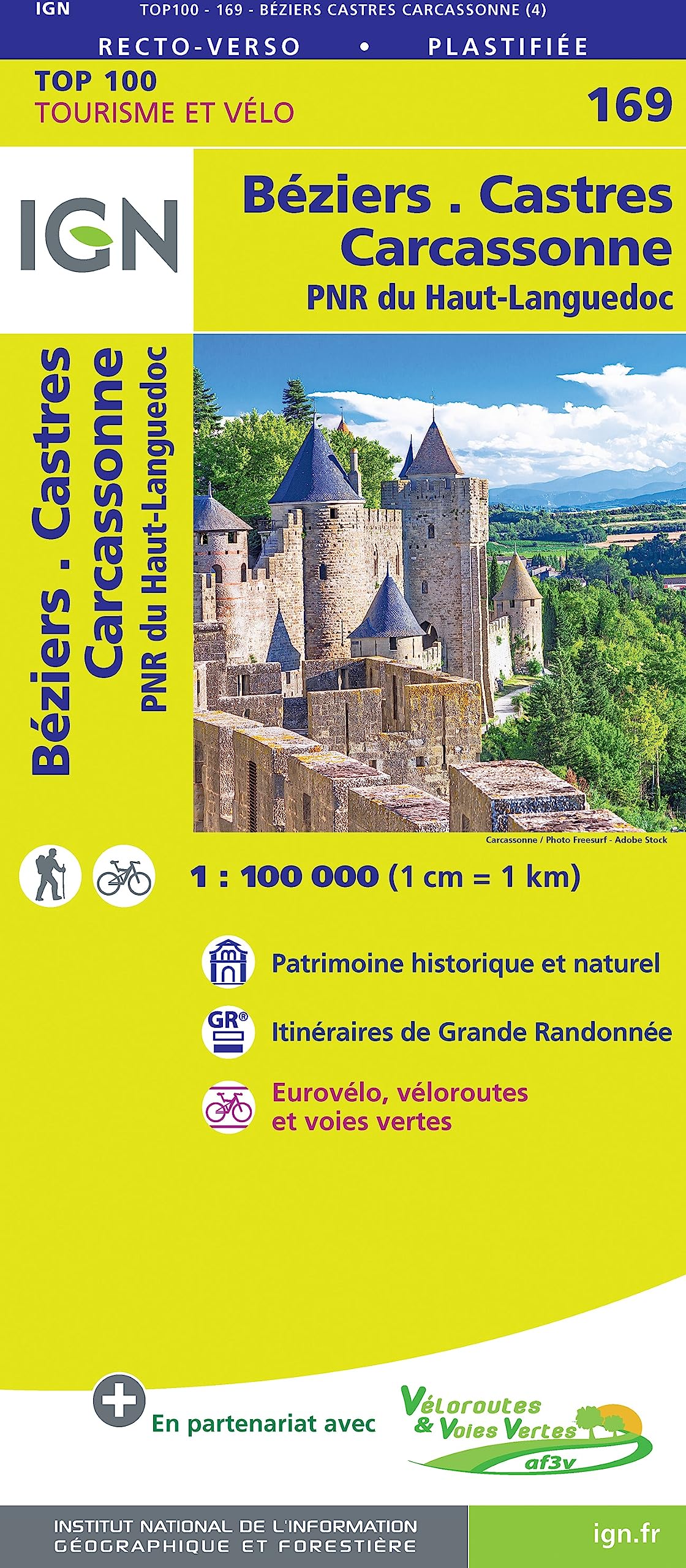 SK 169 Béziers.Castres.Carcassonne: IGN Cartes Top 100 - Straßenkarte Leisure, Home & Garden