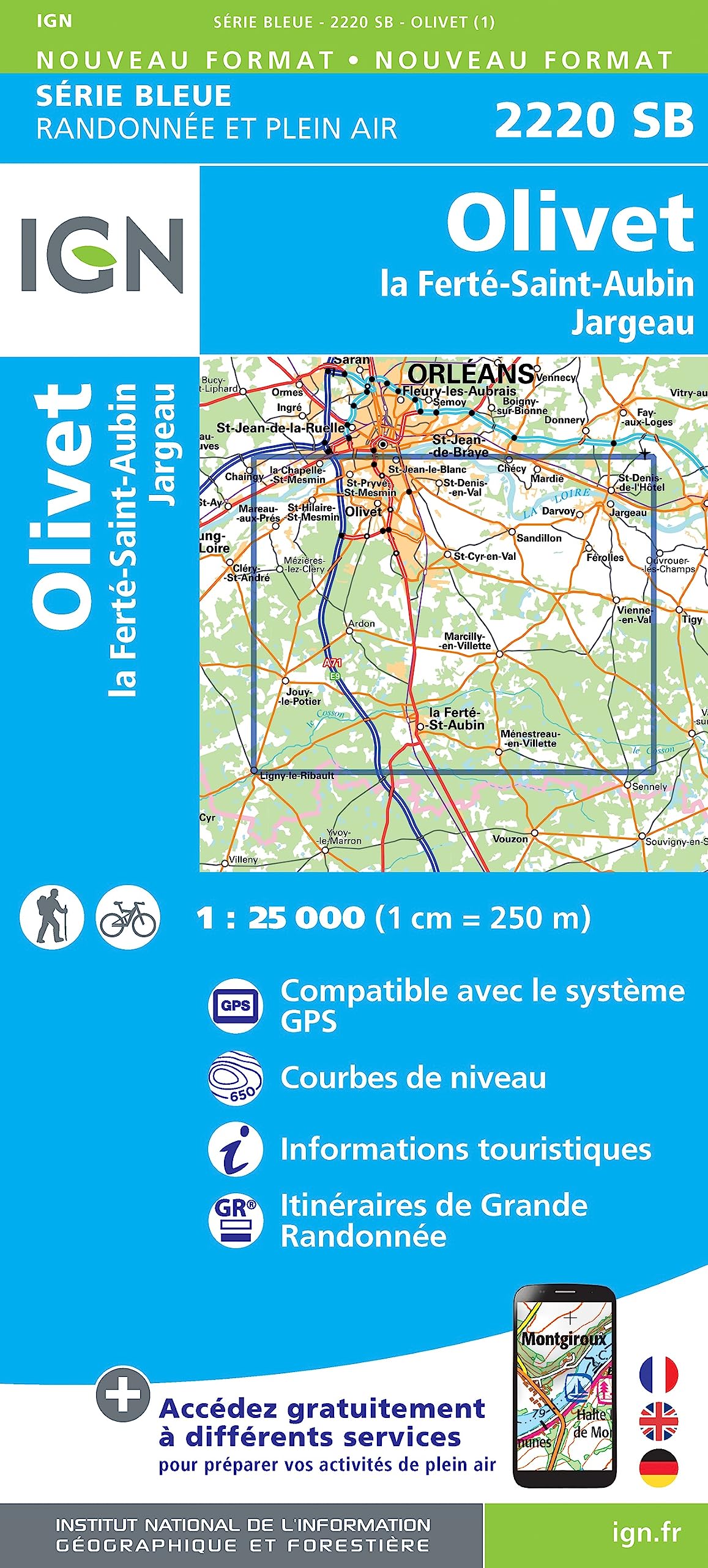 Olivet. la Ferté-Saint-Aubin. Jargeau 1:25 000 Leisure, Home & Garden