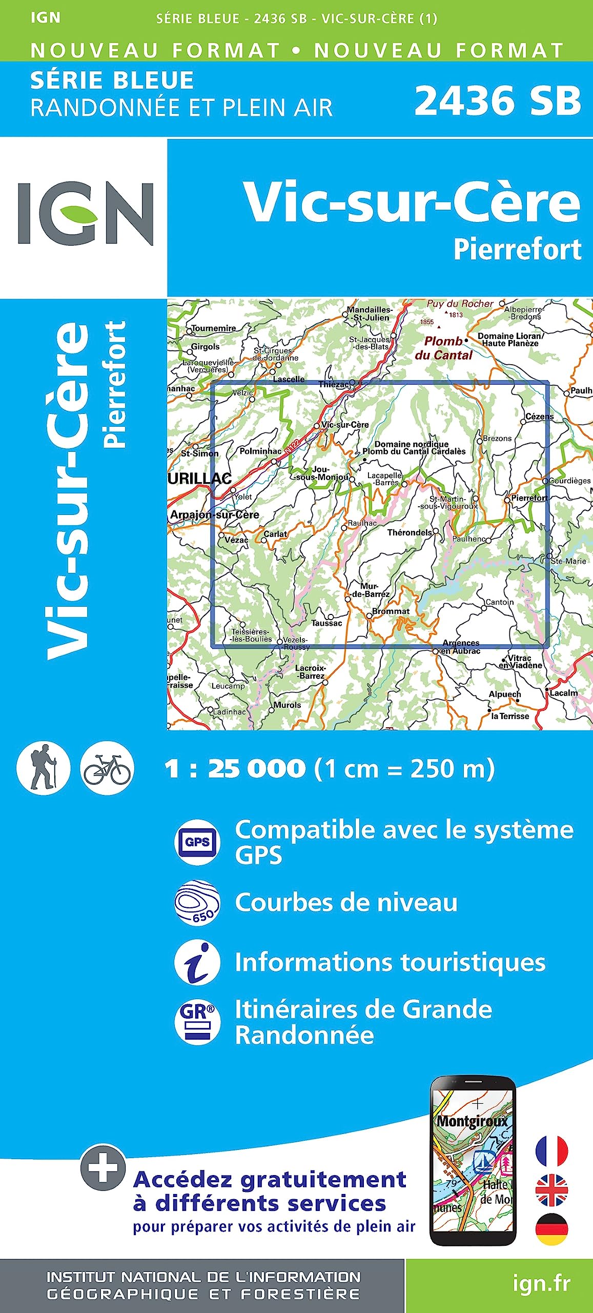 2436SB Vic-sur-Cère-Pierrefort (Série Bleue, Band 2436) Leisure, Home & Garden