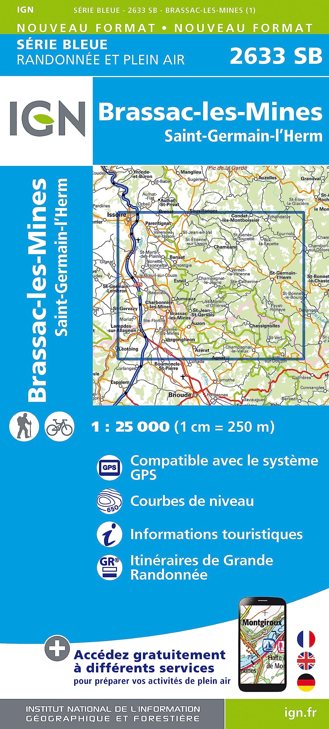 2633SB St-Germain-Lembron-St-Germain-l'Herm (Série Bleue, Band 2633) Leisure, Home & Garden