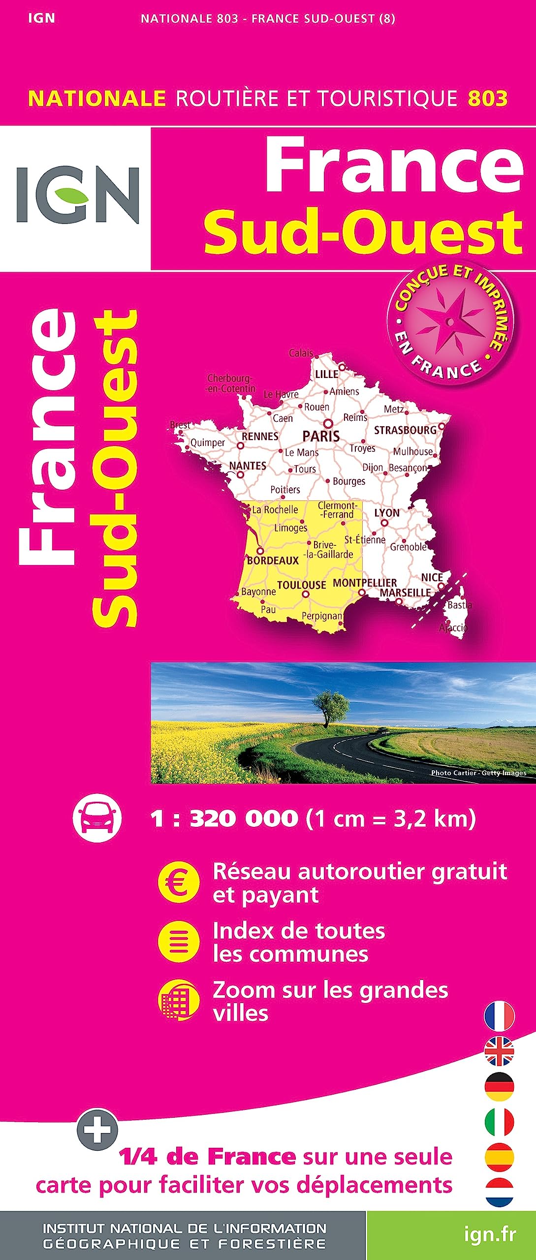 France Sud-Ouest 1:320 000 Leisure, Home & Garden