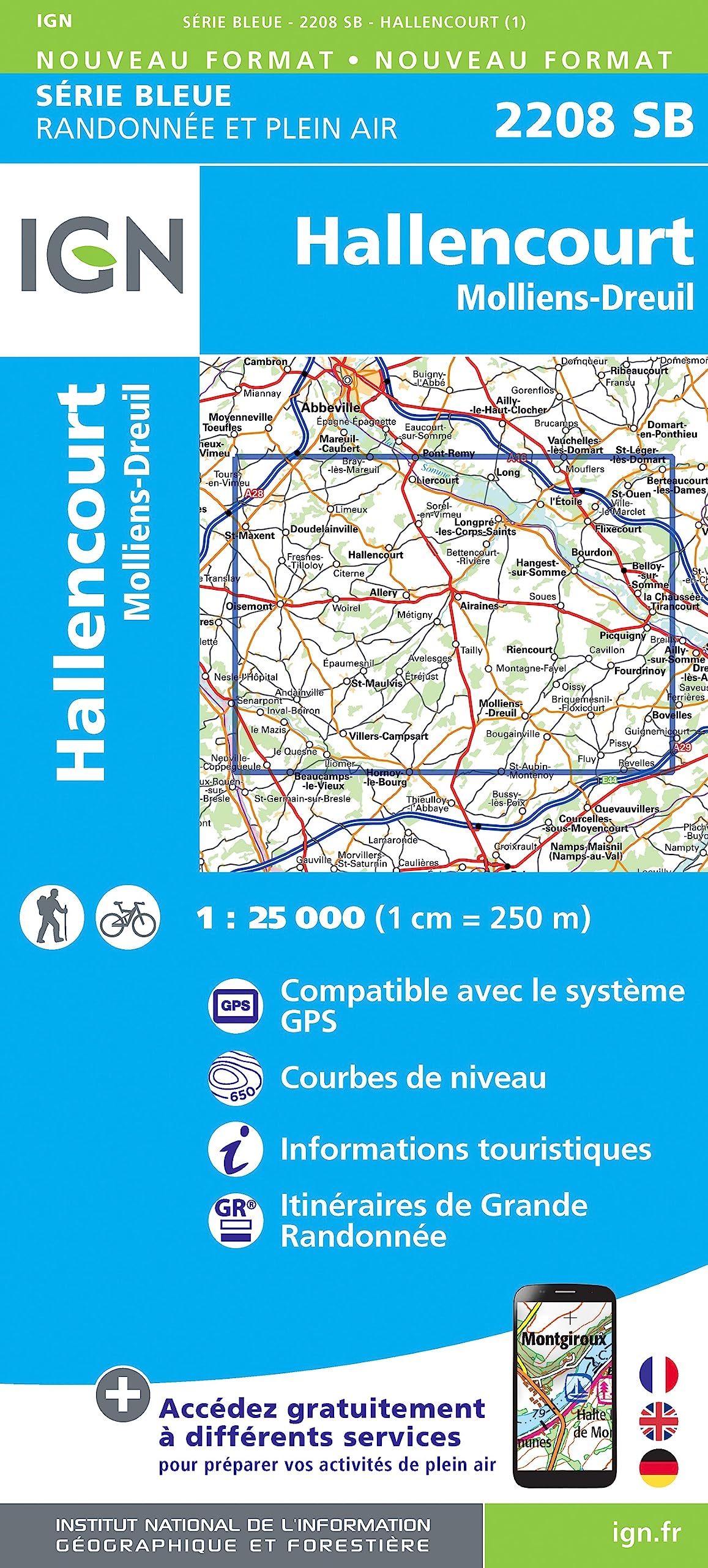 Hallencourt.Molliens-Dreuil 1:25 000 Leisure, Home & Garden
