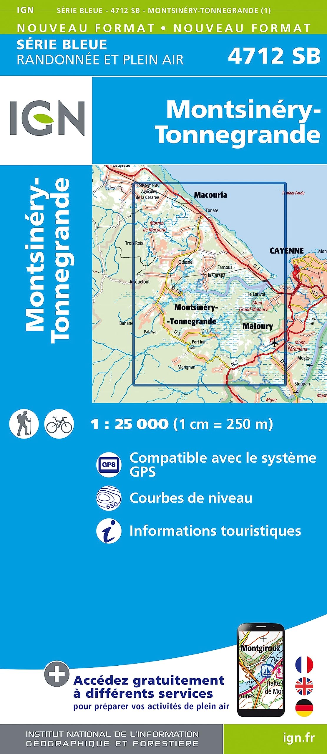 Montsinéri.Tonnegrande 1:25 000 book