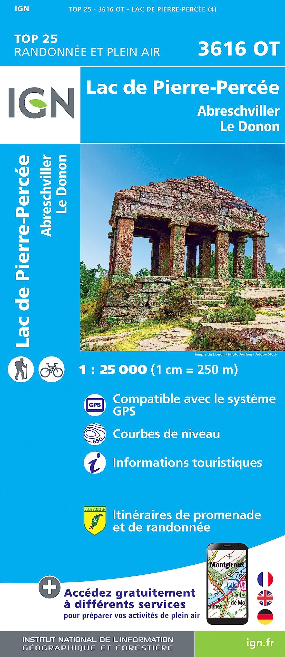 Lac de Pierre-Percée.Abreschwiller.Le Donon 1:25 000 Leisure, Home & Garden