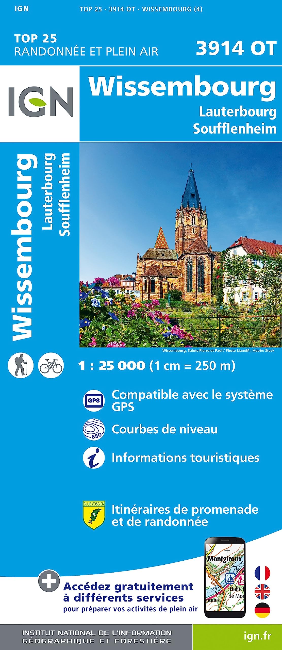 3914OT Wissembourg.Lauterbourg-Soufflenheim (TOP 25) Leisure, Home & Garden
