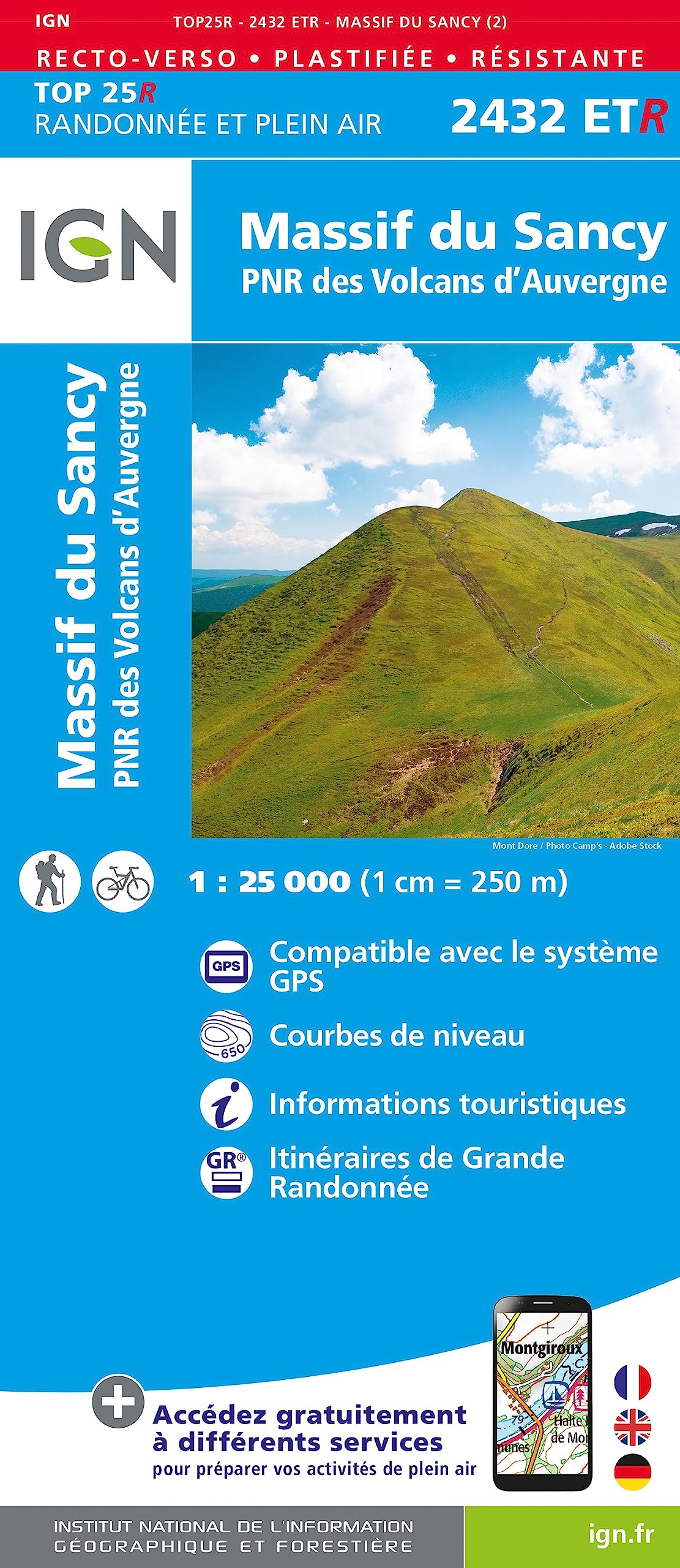 2432ETR Massif du Sancy PNR Volcans d'Auvergne - Resistante Reference Books