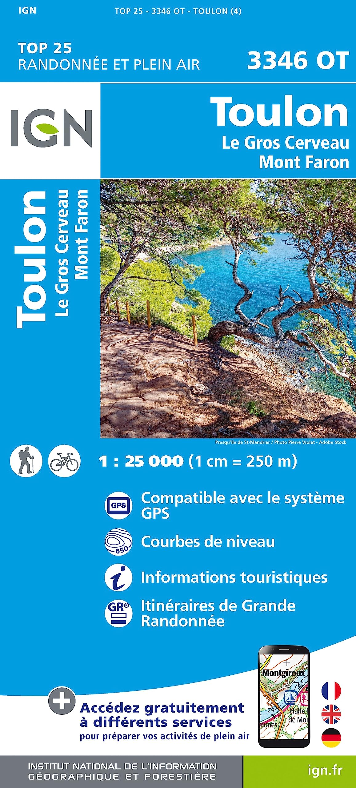 Toulon - Le Gros Cerveau - Mont Faron 1:25 000 Leisure, Home & Garden