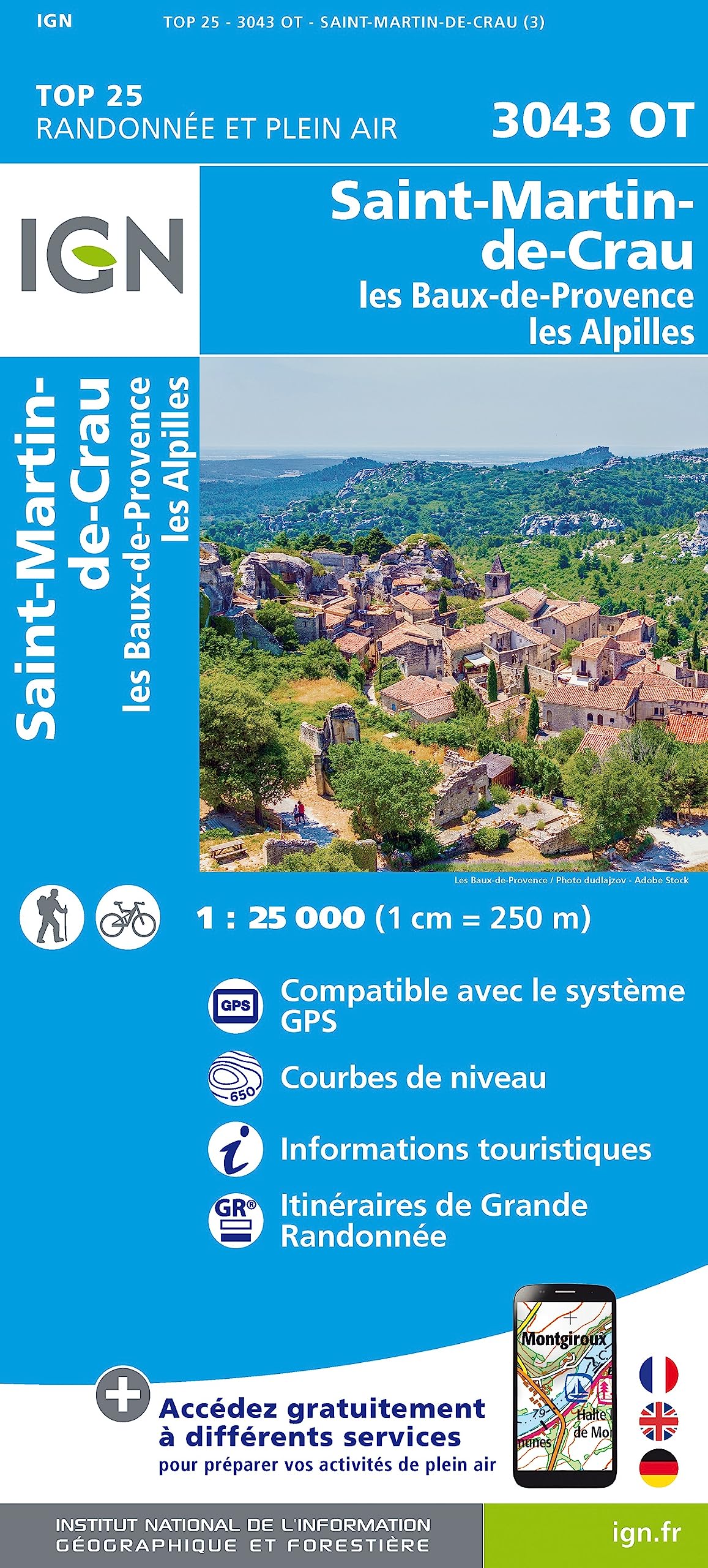 St.Martin de Crau Les baux de Provence Les Alpilles 1:25 000: 1:25000 (TOP 25) Leisure, Home & Garden