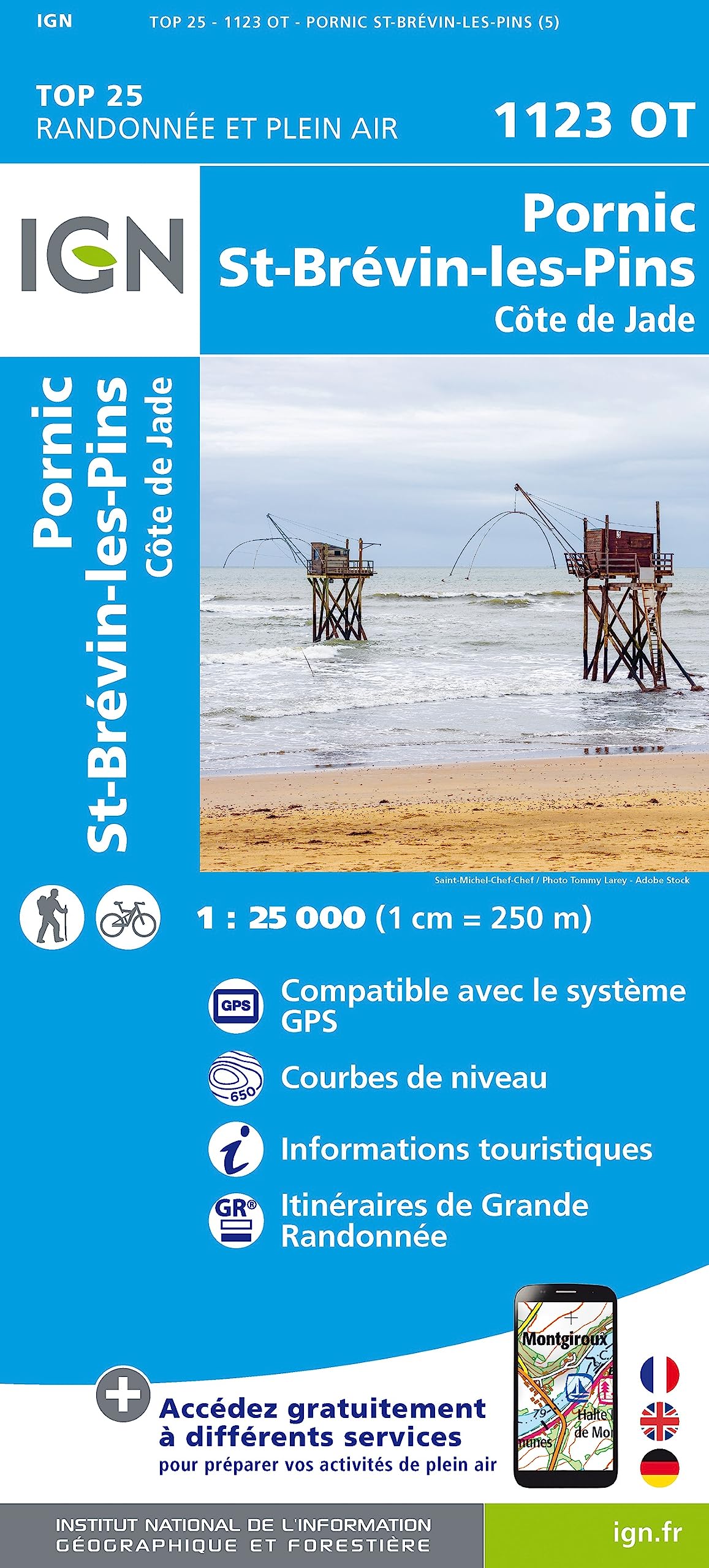 Pornic/ Saint-Brévin-les-Pins / Côte de Jade 1:25 000 Leisure, Home & Garden