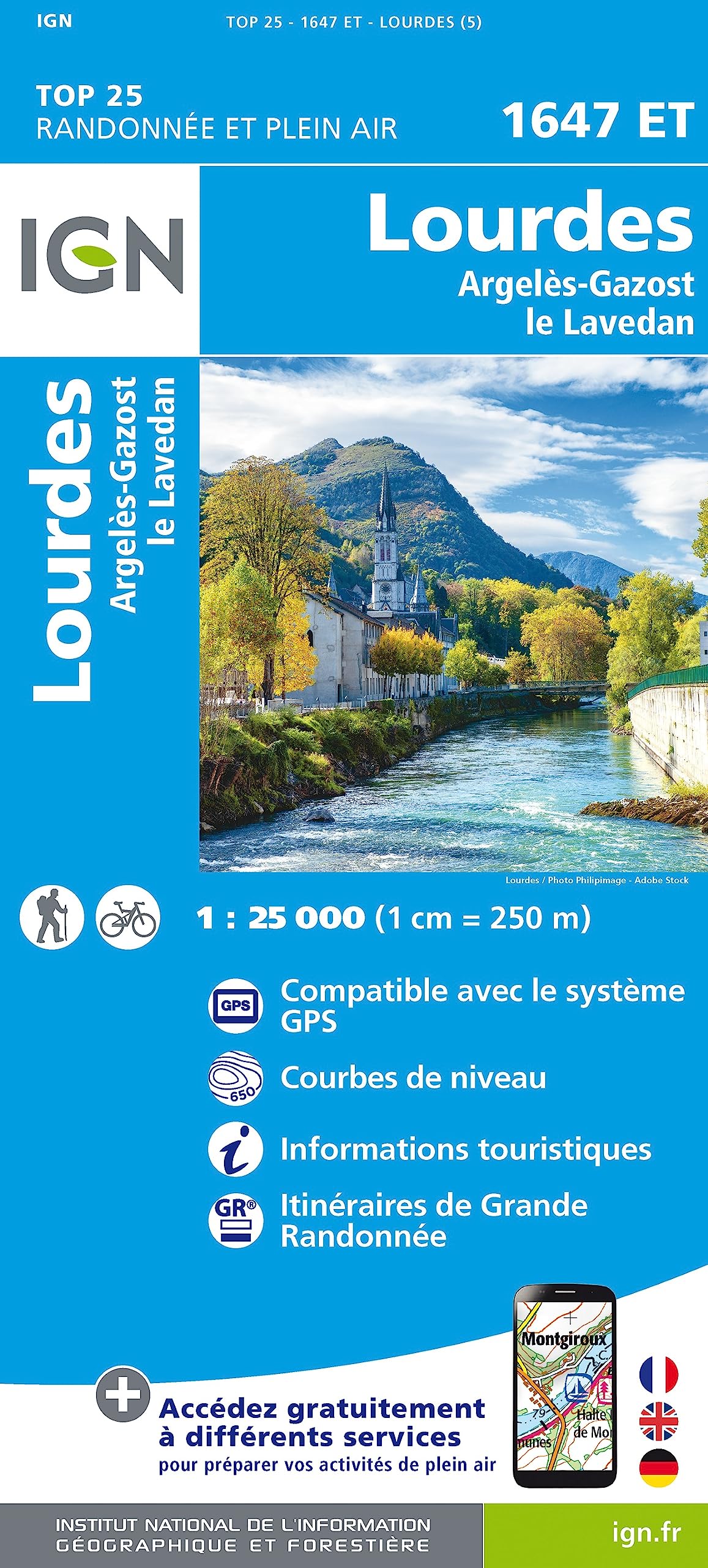 Lourdes 1:25 000 (TOP 25) Leisure, Home & Garden