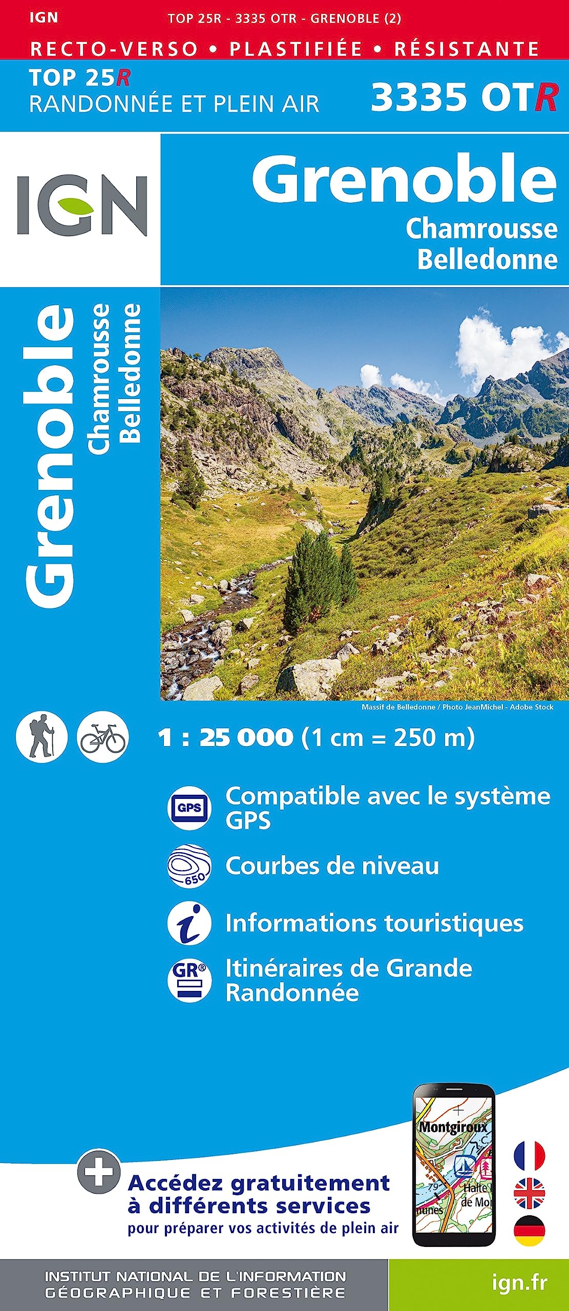 Grenoble / Chamrousse / Belledonne (3335OTR) (TOP 25R) Geology & Geography