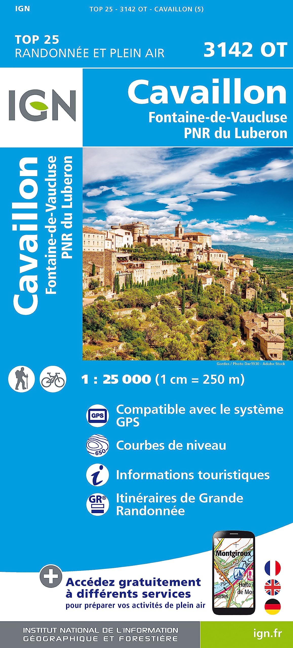 Cavaillon Fontain-de-Vaucluse 1:25 000 (TOP 25) Leisure, Home & Garden