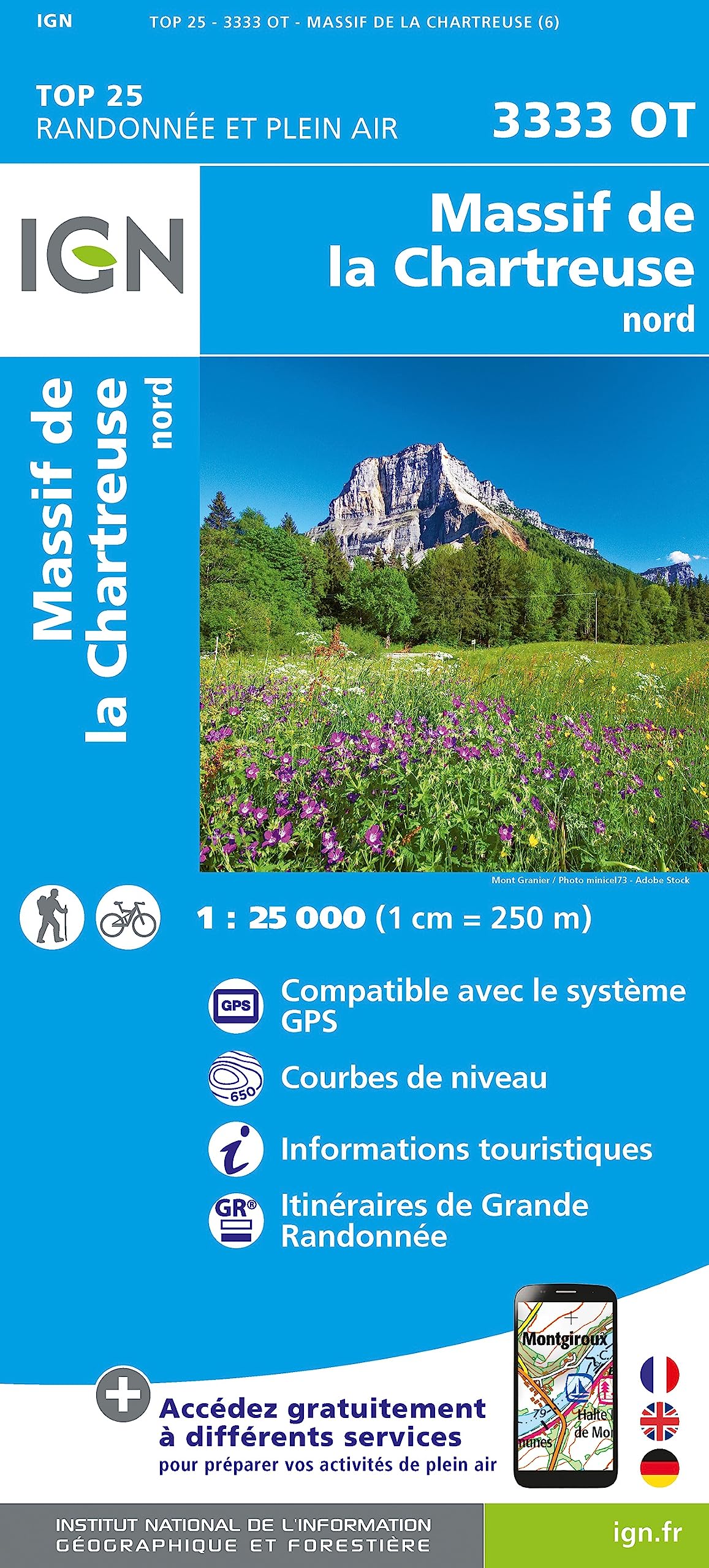 Massif de la Chartreuse nord 1:25 000 (TOP 25) Leisure, Home & Garden