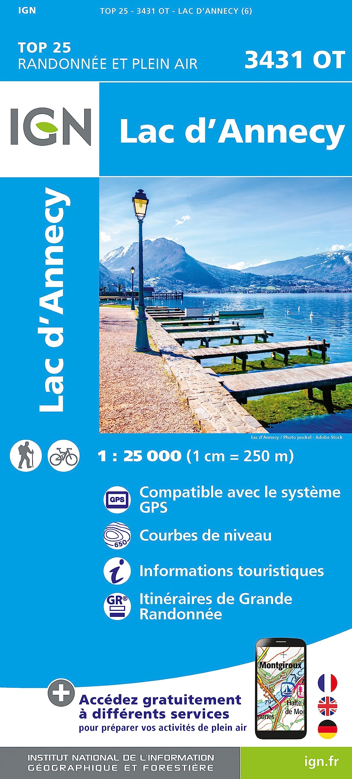 Lac D'Annecy 1:25 000 (TOP 25) Leisure, Home & Garden
