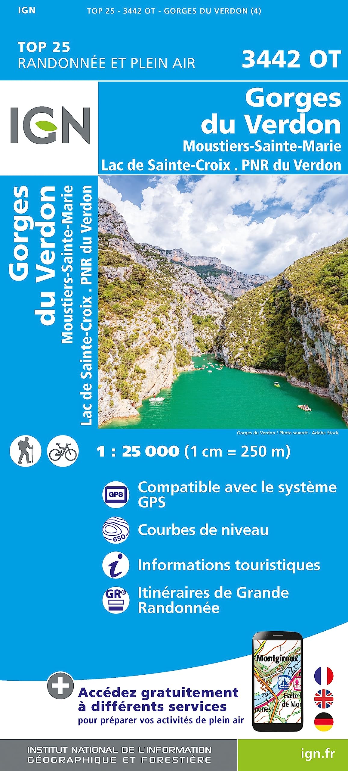 Gorges du Verdon 1:25 000 Leisure, Home & Garden