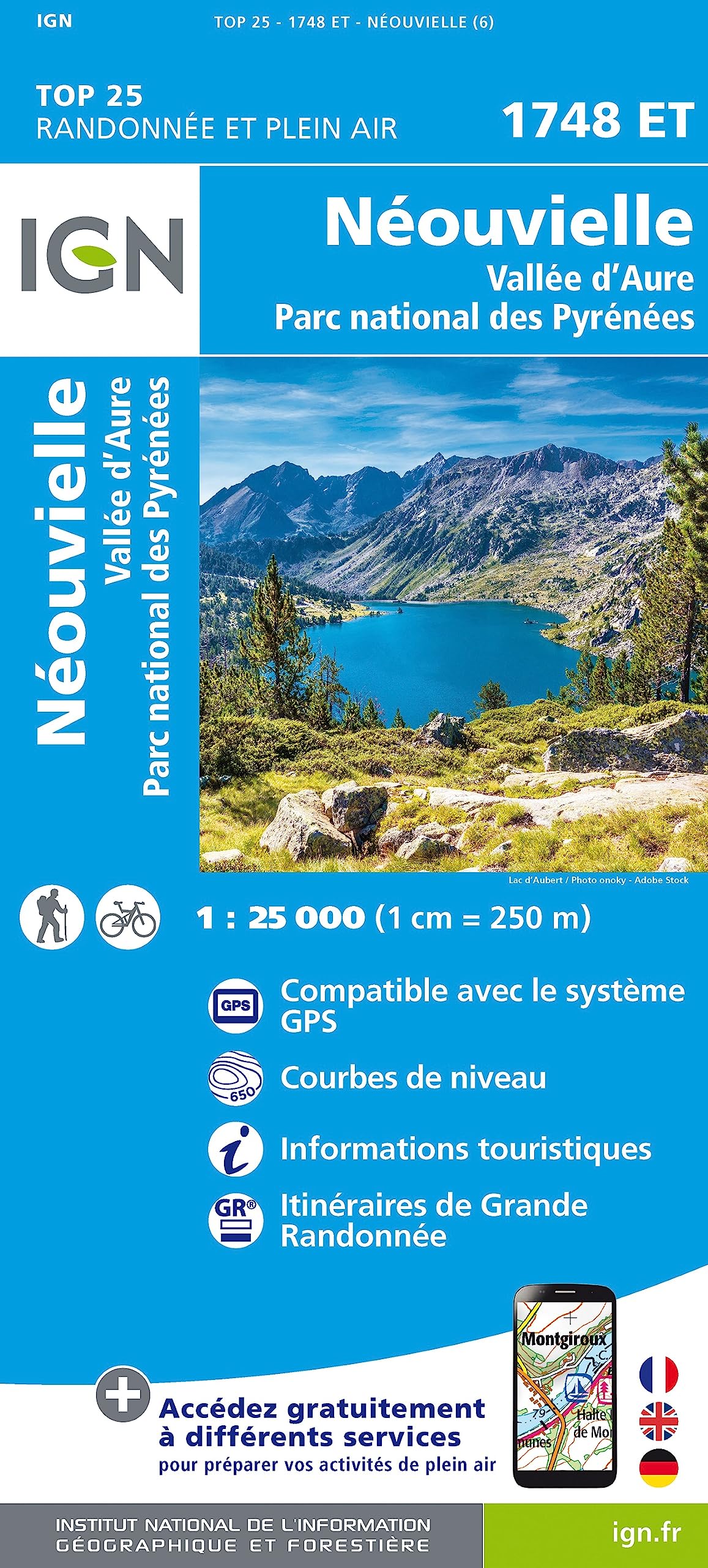Néouvielle/ Vallee d'aure/ PN des Pyrenees 1:25 000 (TOP 25) Leisure, Home & Garden