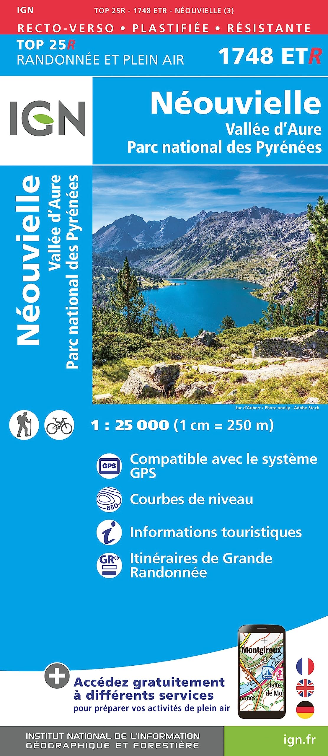 Néouvielle / Vallée d'Aure / PNR des Pyrénées (1748ETR) (TOP 25R) Geology & Geography