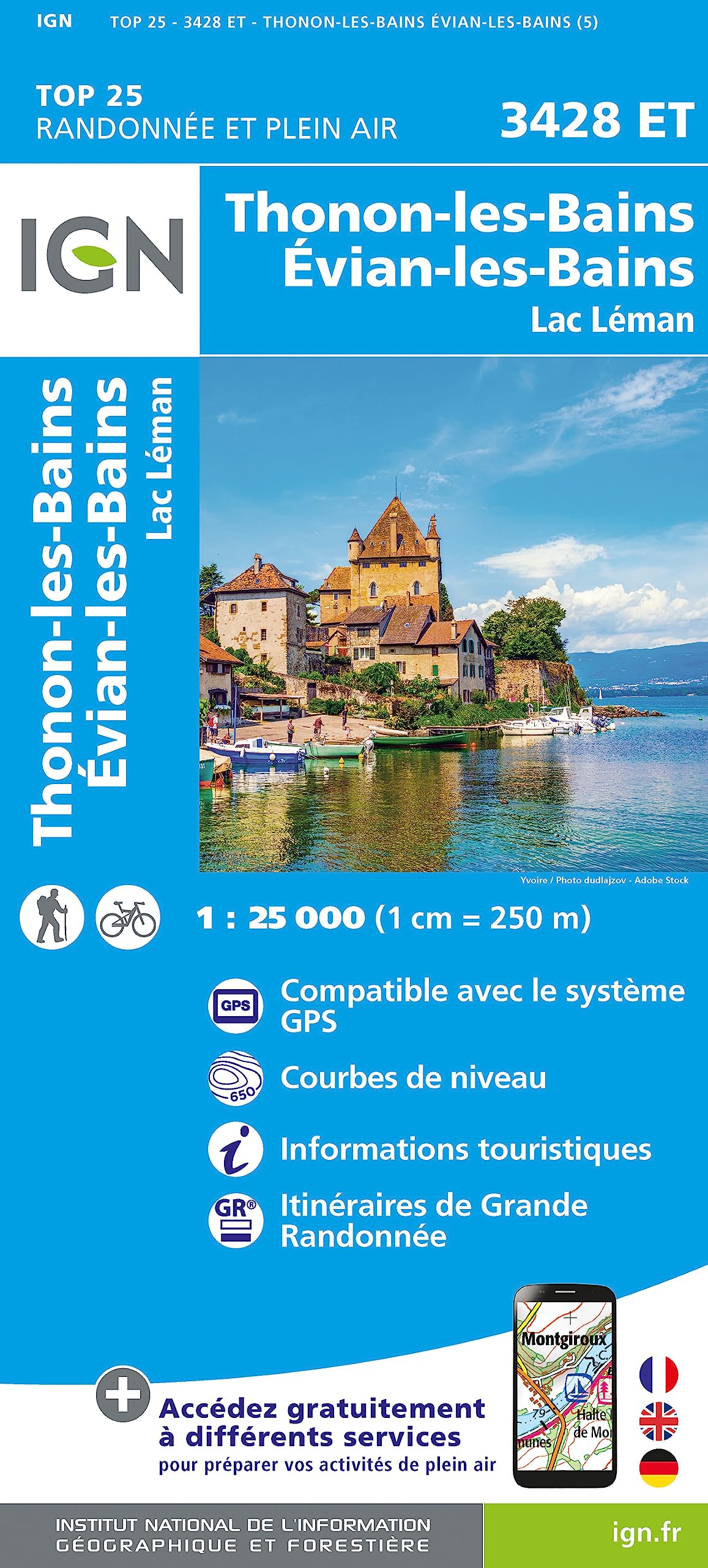 3428ET Thonon-les-Bains Evian-les-Bains 1 : 25 000 Leisure, Home & Garden