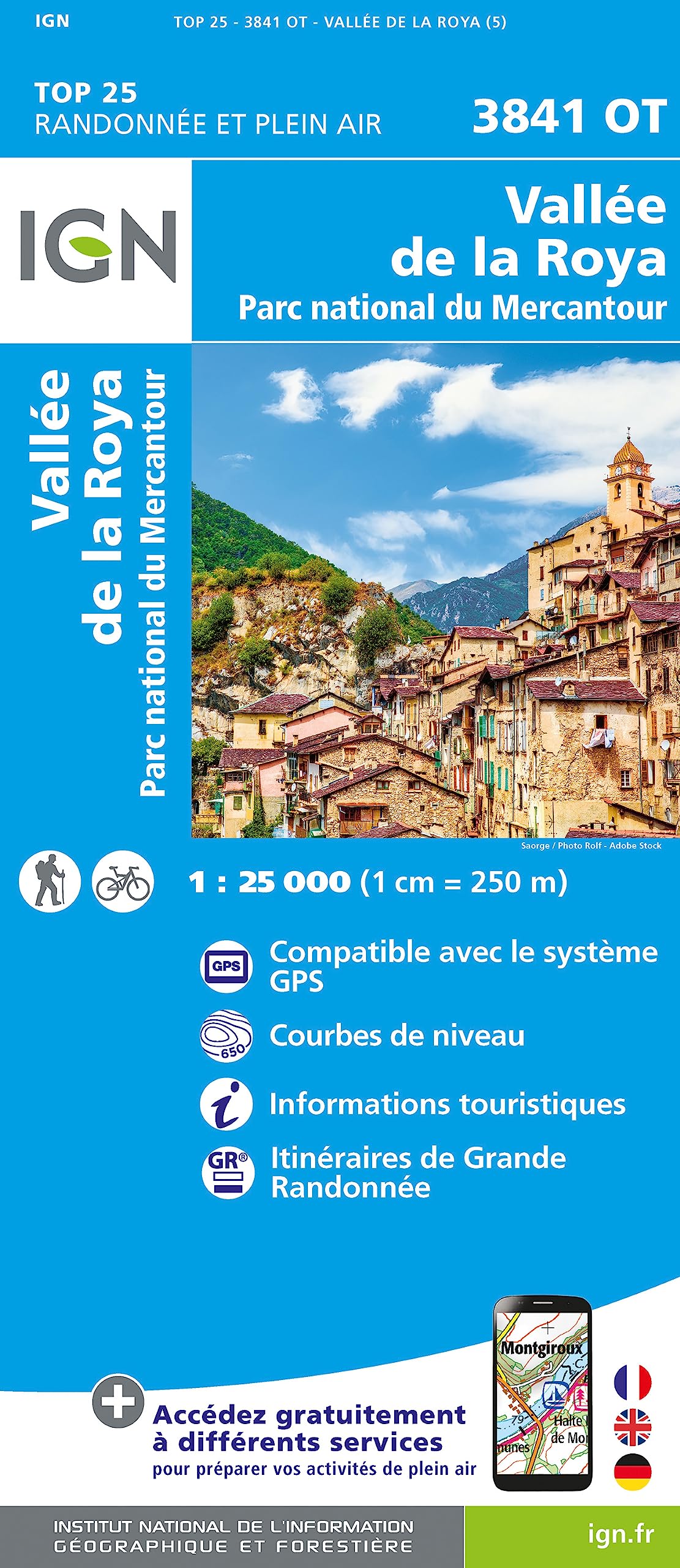 3841OT Vallée de La Roya 1 : 25 000: 1:25000 (TOP 25) Leisure, Home & Garden
