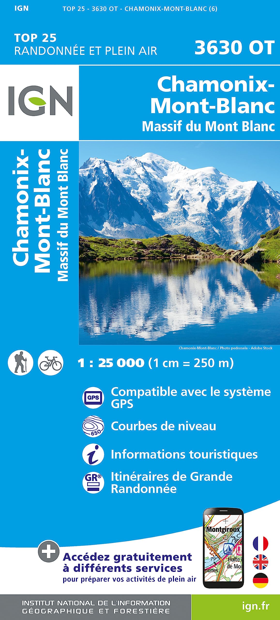 3630OT Chamonix Mont Blanc 1 : 25 000: 1:25000 (TOP 25) Leisure, Home & Garden