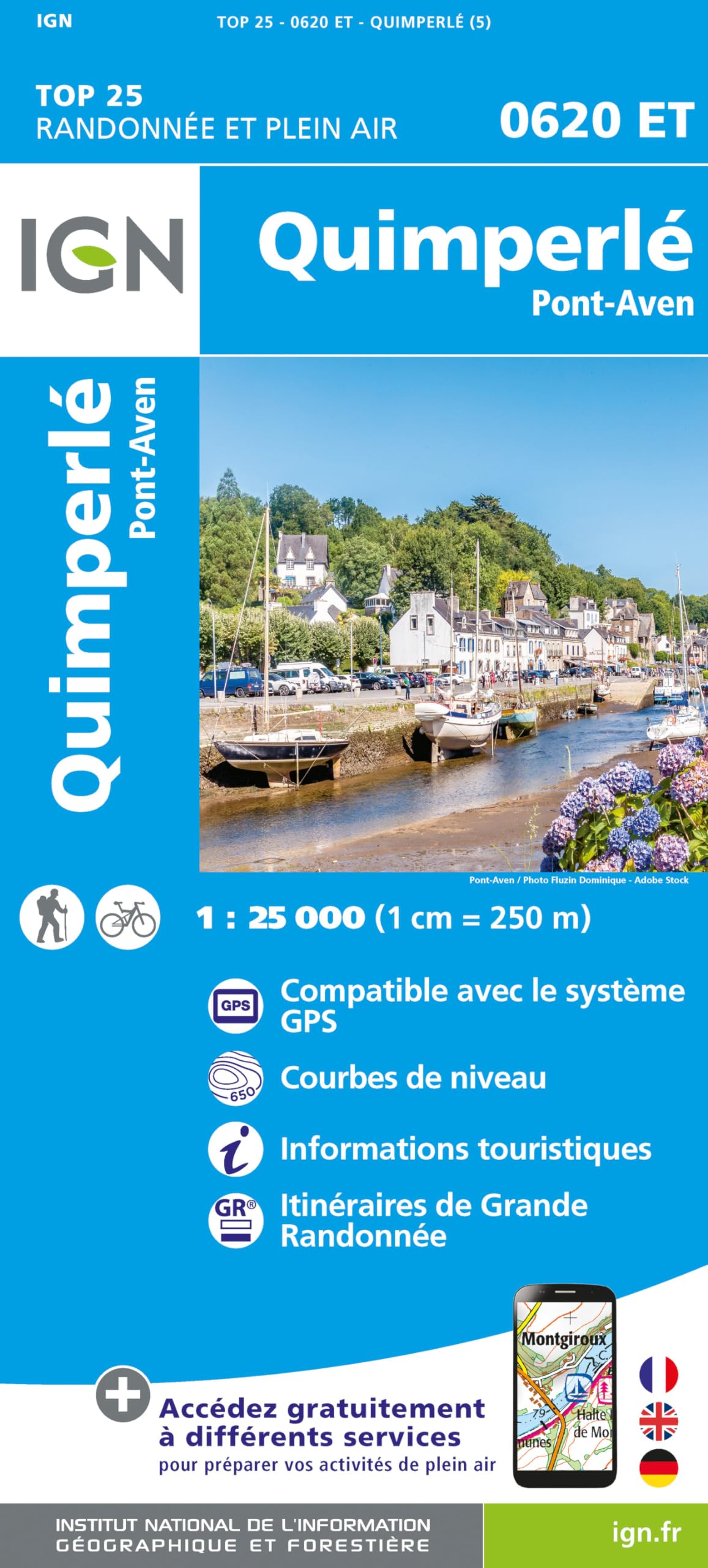 0620ET Quimperlé Pont-Aven: 1:25000 (TOP 25) Leisure, Home & Garden